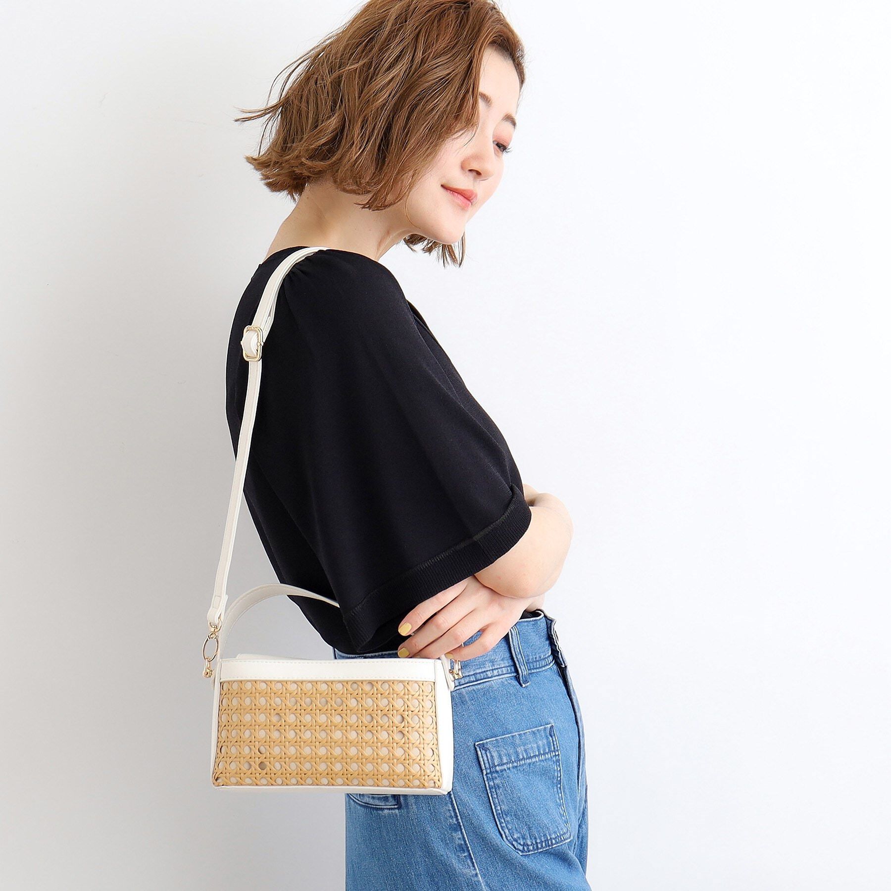 grove「【雑誌掲載商品】バンブー風メッシュミニショルダー」|ショルダー・メッセンジャー|