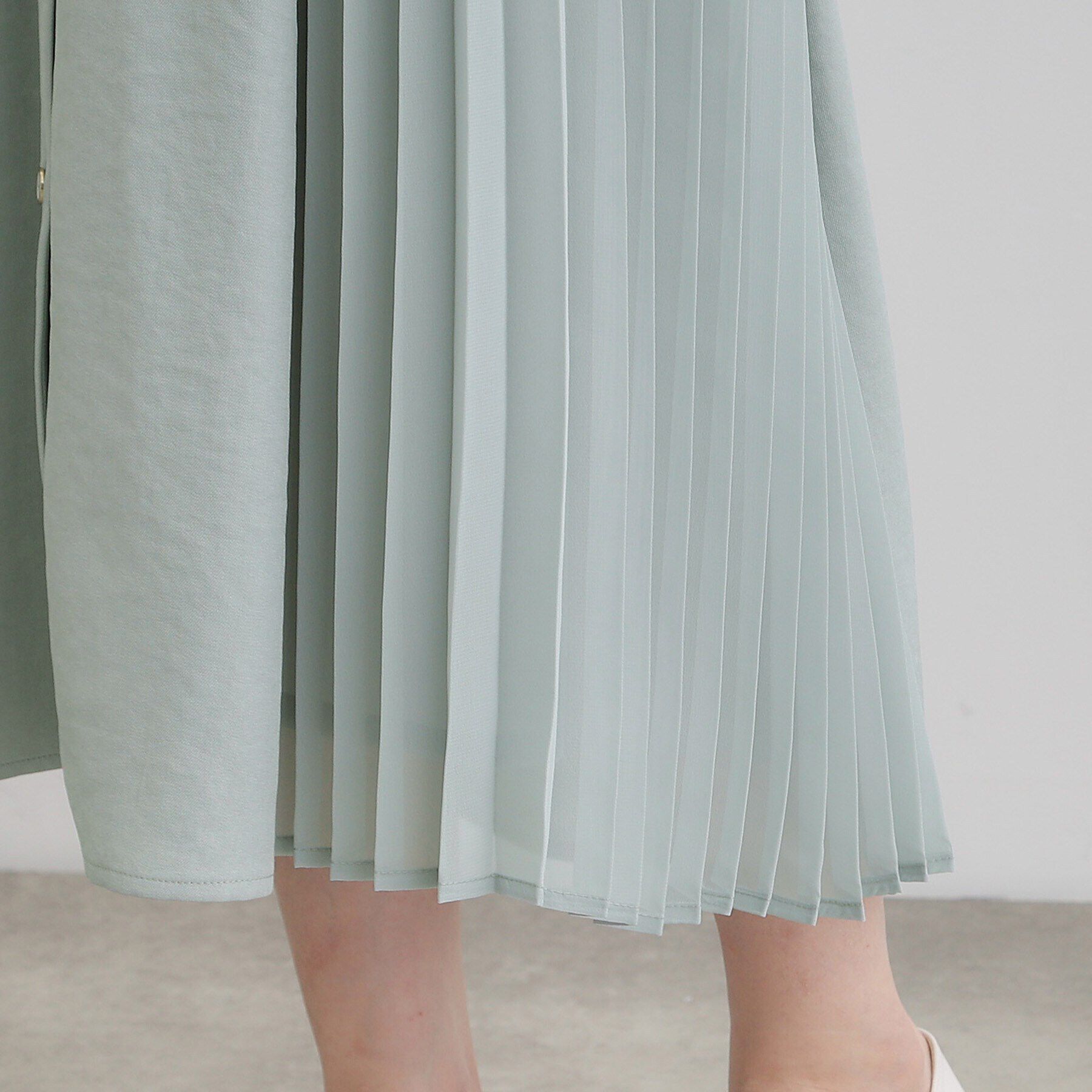 grove「サイドプリーツシャツワンピース」|ワンピース|