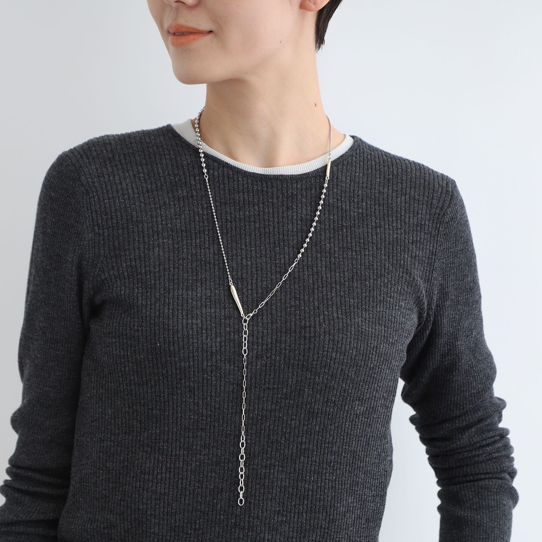 INDIVI「【ミドルサイズ】ランダムミックスネックレス」|ネックレス|