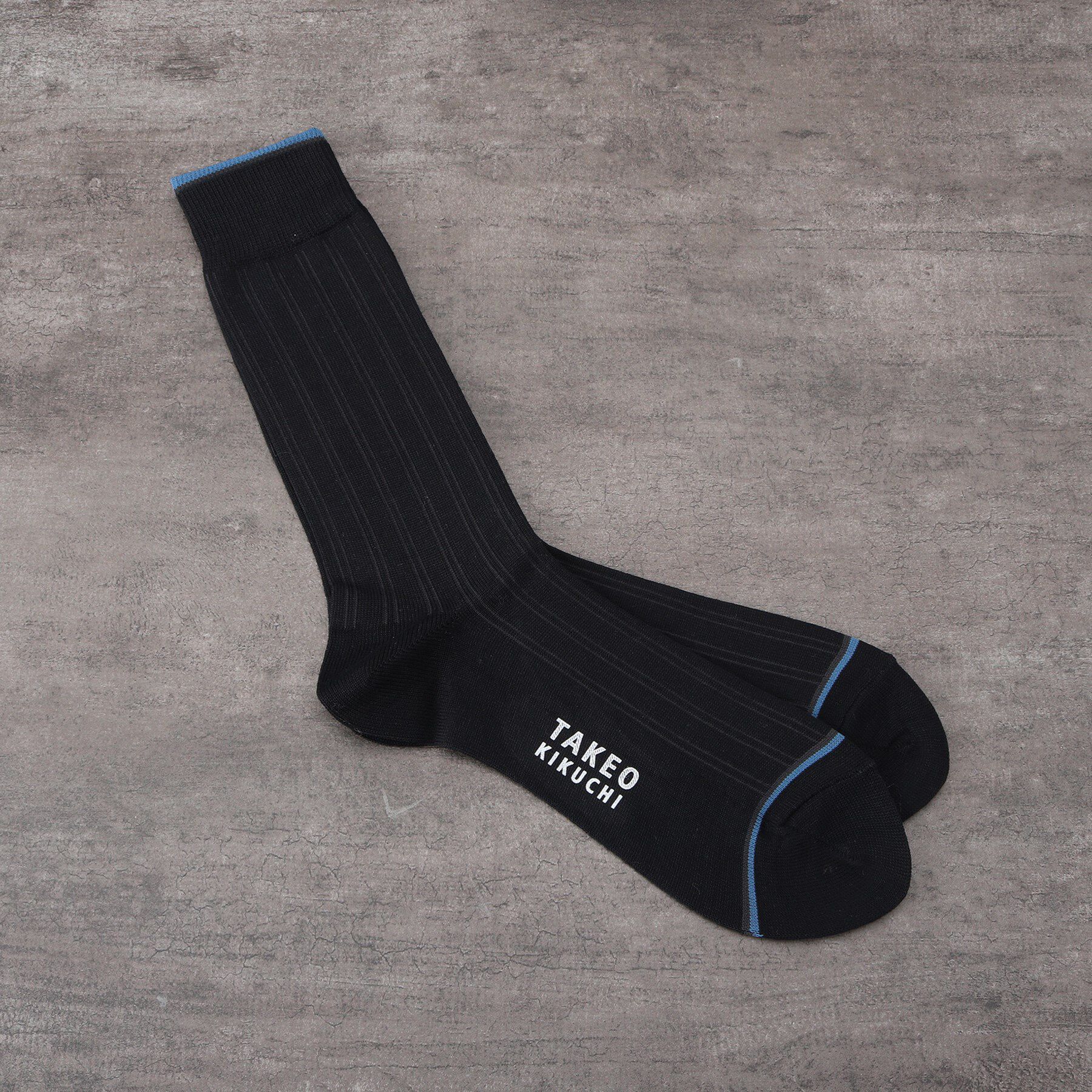 TAKEO KIKUCHI「【抗菌防臭/日本製】ストライプ ドレスソックス」|ソックス|ブラック(019)