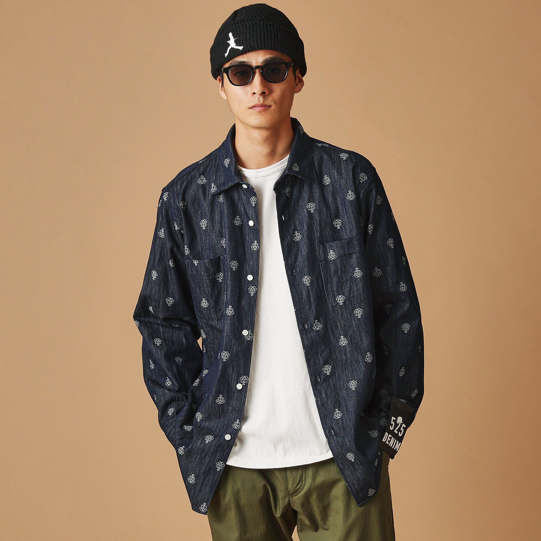 40CARATS&525「【Sサイズ～】525DENIM シャツ」|シャツ・ブラウス|ネイビー(493)