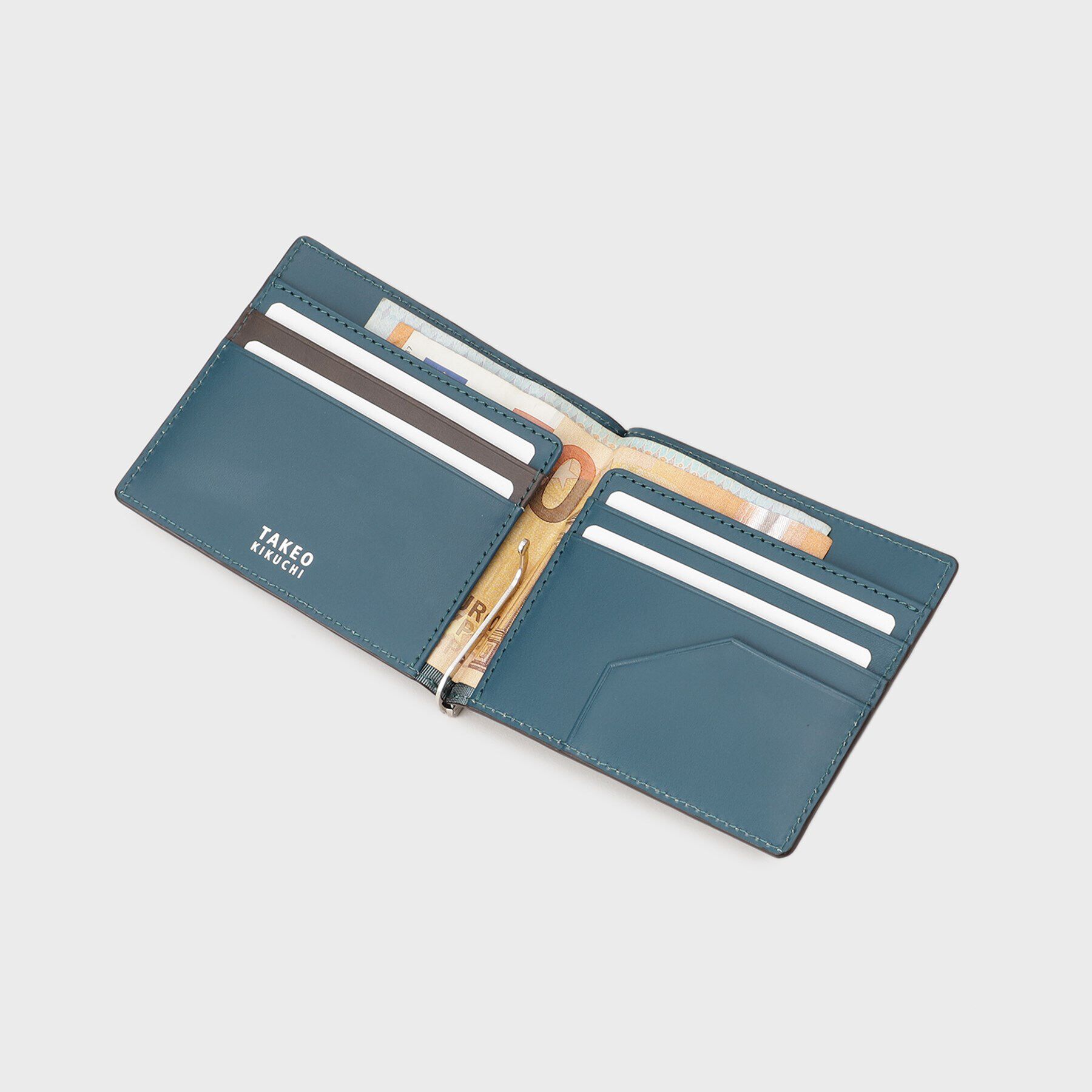 TAKEO KIKUCHI「【NEW レザーリップルシリーズ】マネークリップ付 サプレス ウォレット」|財布|