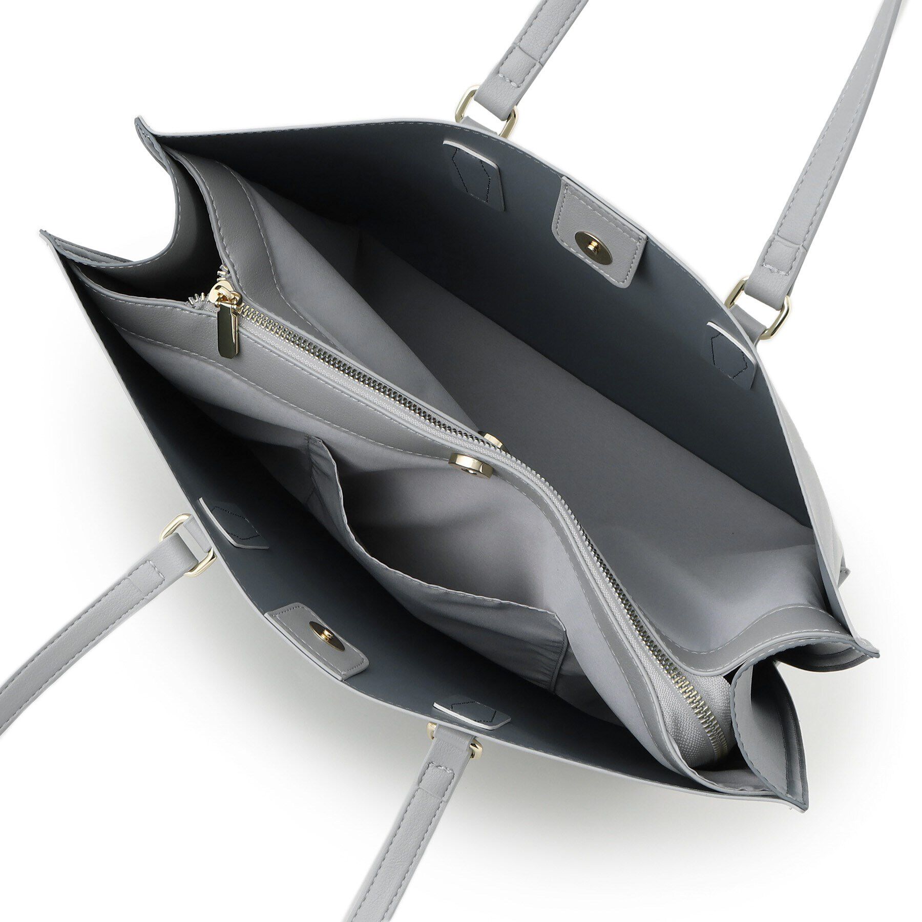 OPAQUE.CLIP「【A4サイズ対応／通勤対応】バイカラースムース合皮トートバッグ」|トートバッグ|