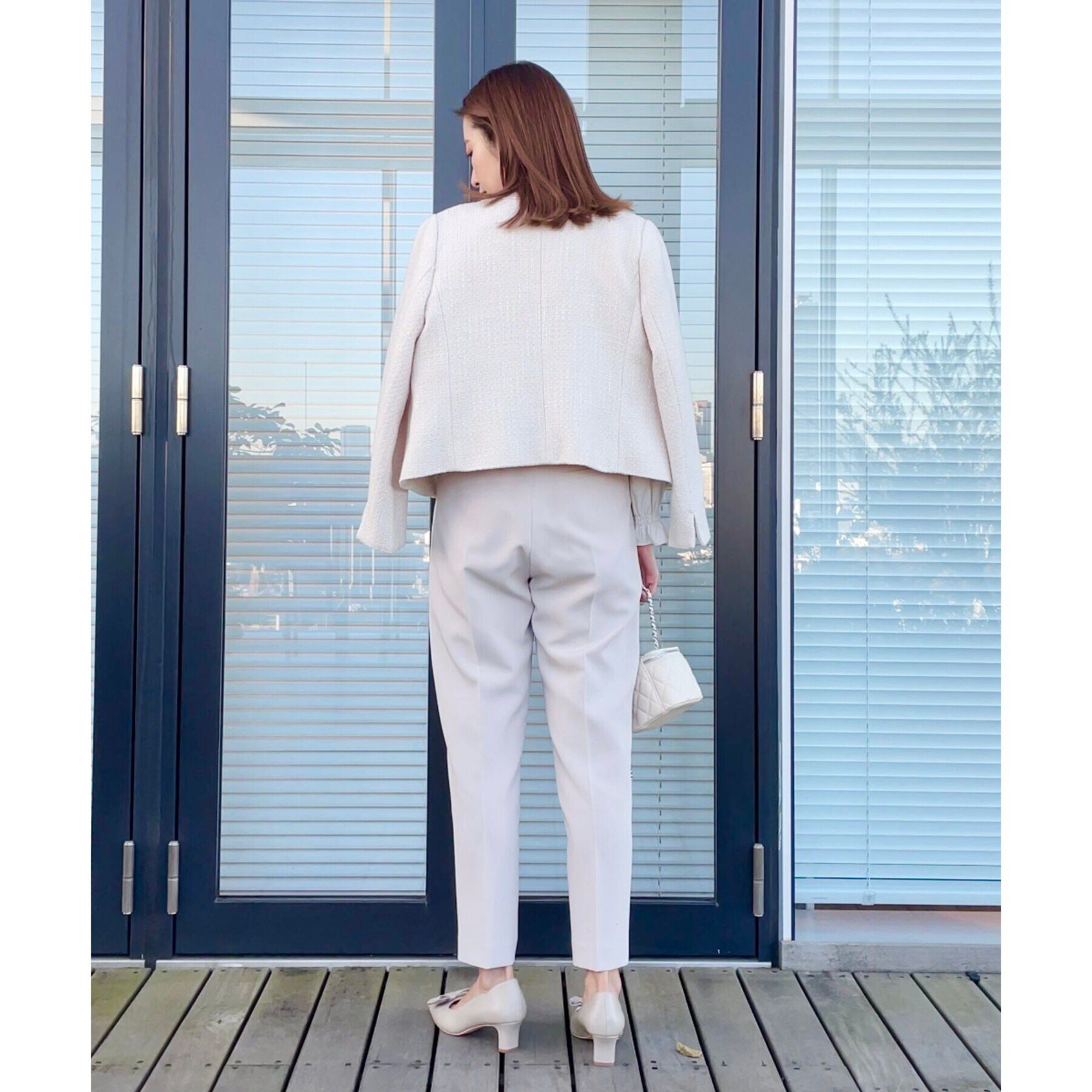 Couture broach「【セレモニーシーン/ON・OFF使える】杢ツイードノーカラージャケット」|ノーカラージャケット|