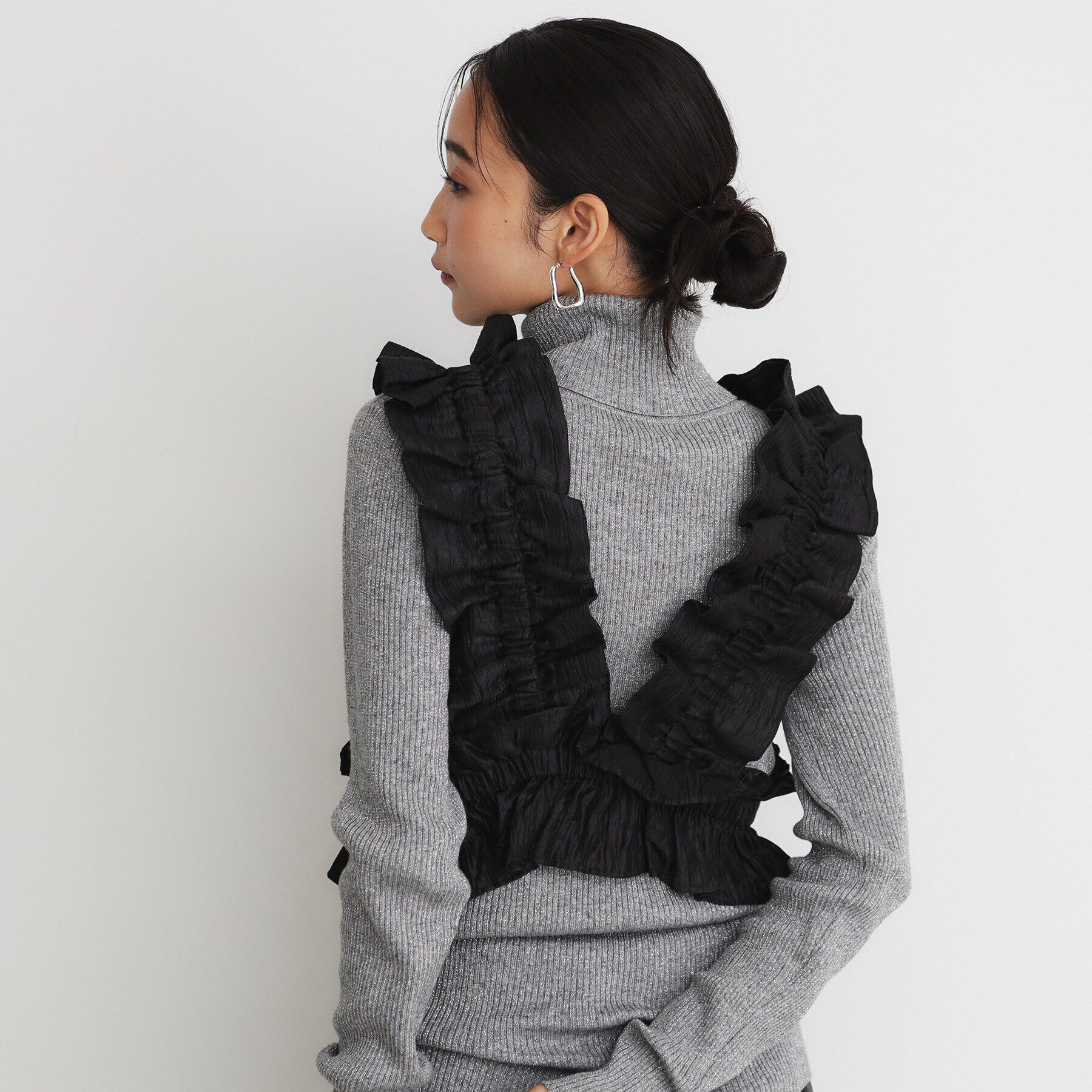 THE SHOP TK「ブライトフリルビスチェ」|ベスト・ジレ|