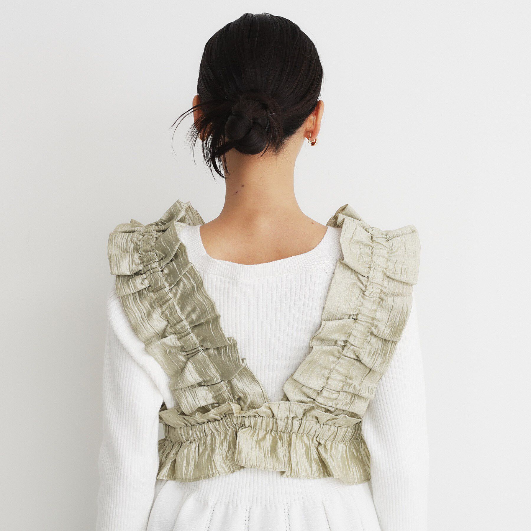 THE SHOP TK「ブライトフリルビスチェ」|ベスト・ジレ|