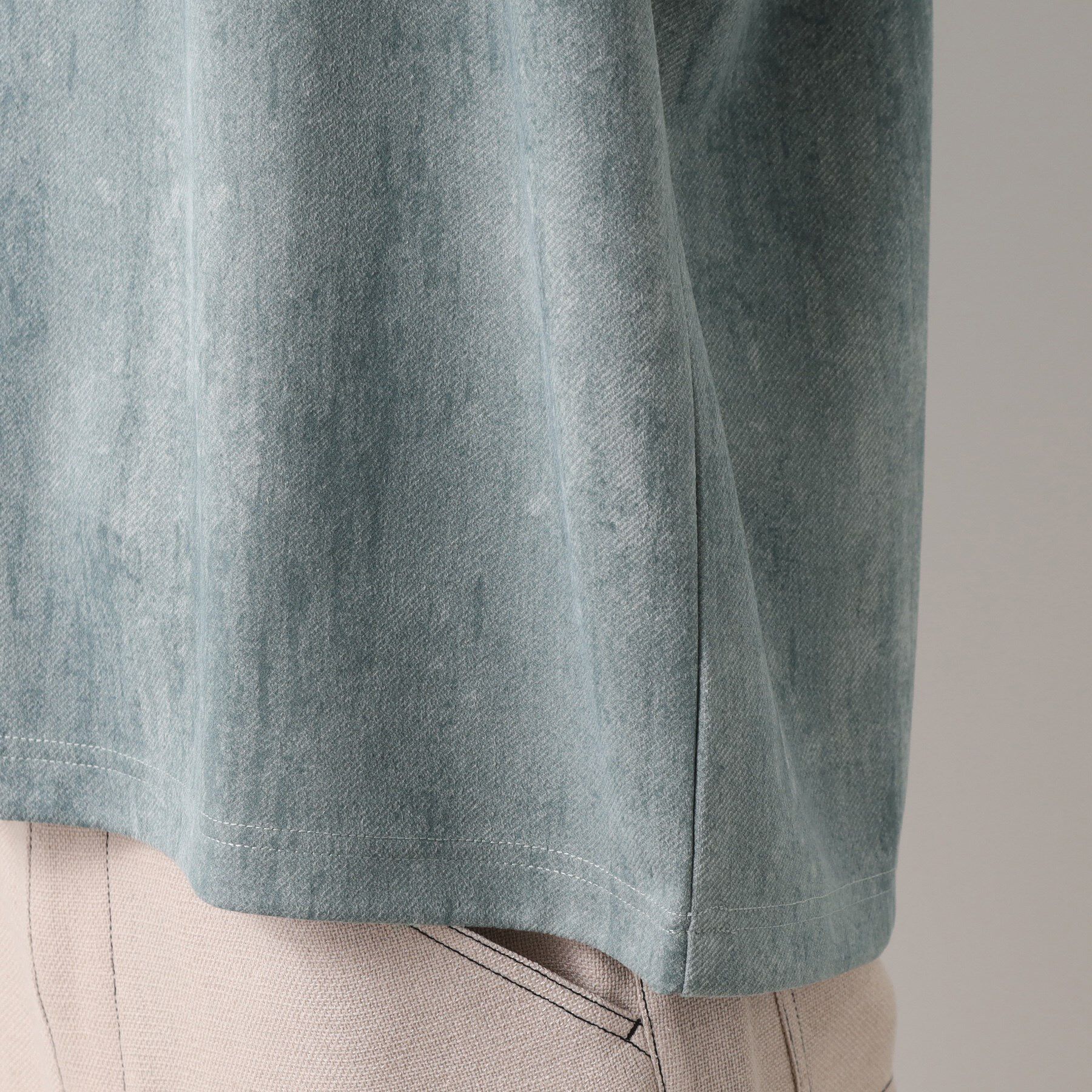 THE SHOP TK「スウェードプリント半袖Tシャツ　【オーバーサイズ/洗濯機OK】」|Tシャツ・カットソー|