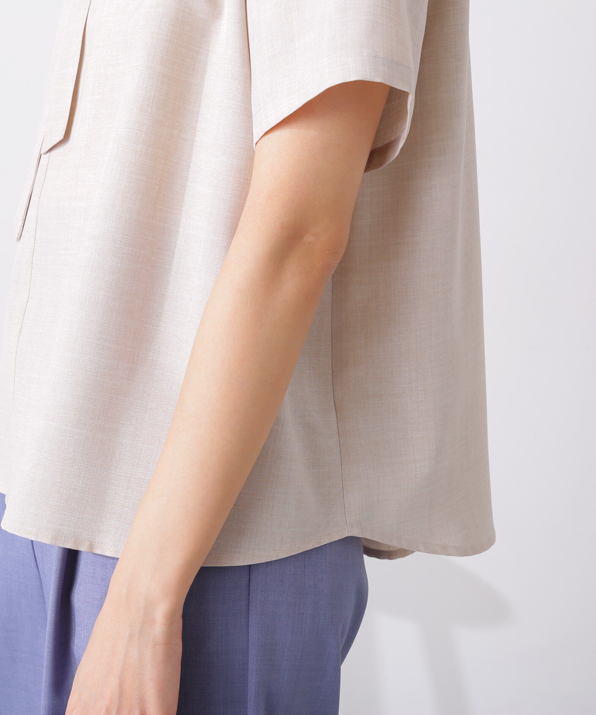  「ドライタッチポプリンフリルリボンタイブラウス」|シャツ・ブラウス|