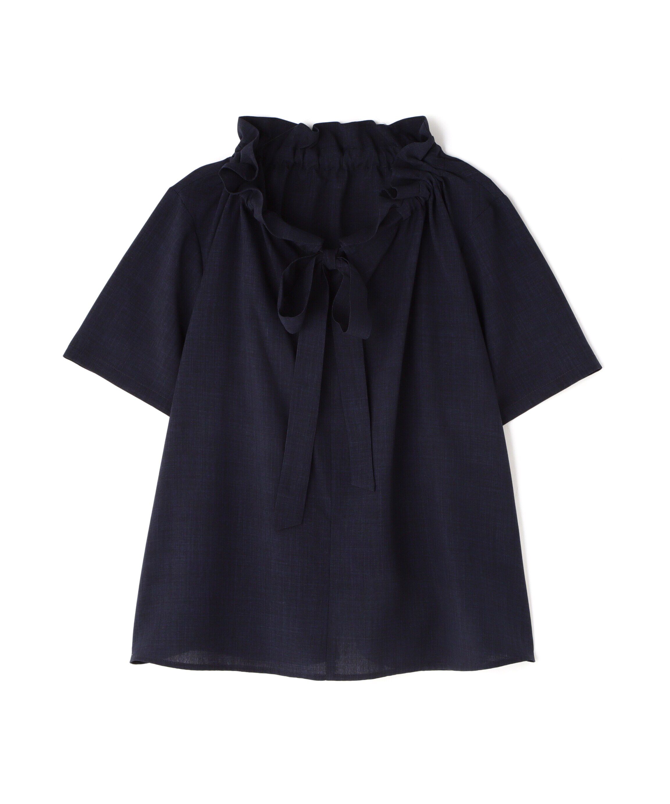  「ドライタッチポプリンフリルリボンタイブラウス」|シャツ・ブラウス|