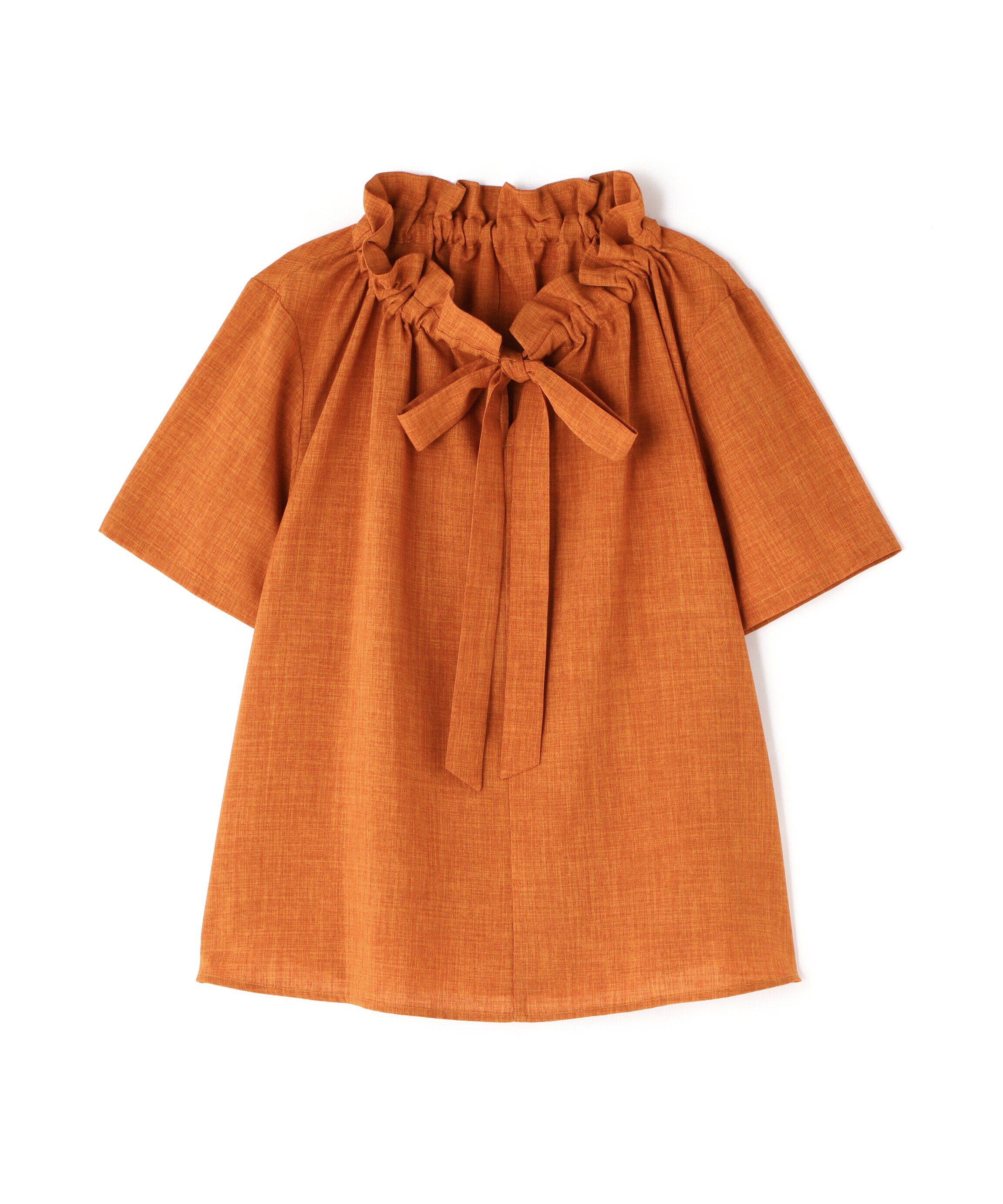  「ドライタッチポプリンフリルリボンタイブラウス」|シャツ・ブラウス|