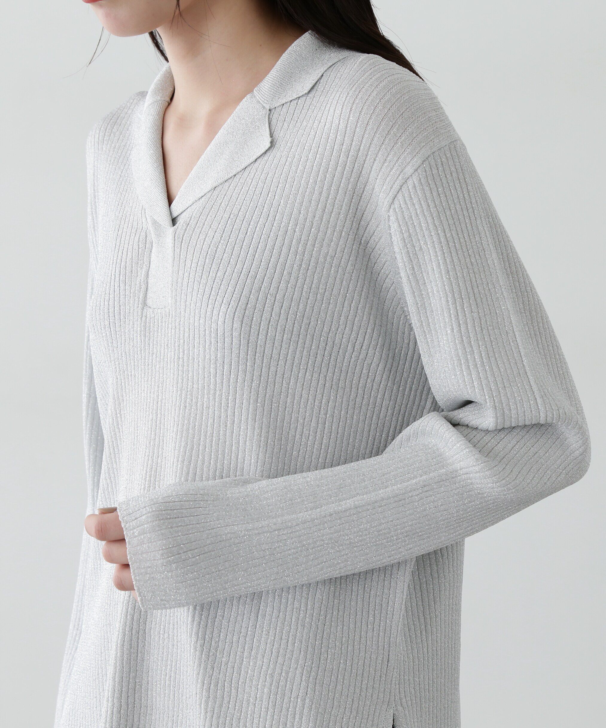  「ラメリブカイキンニット」|ニット・セーター|