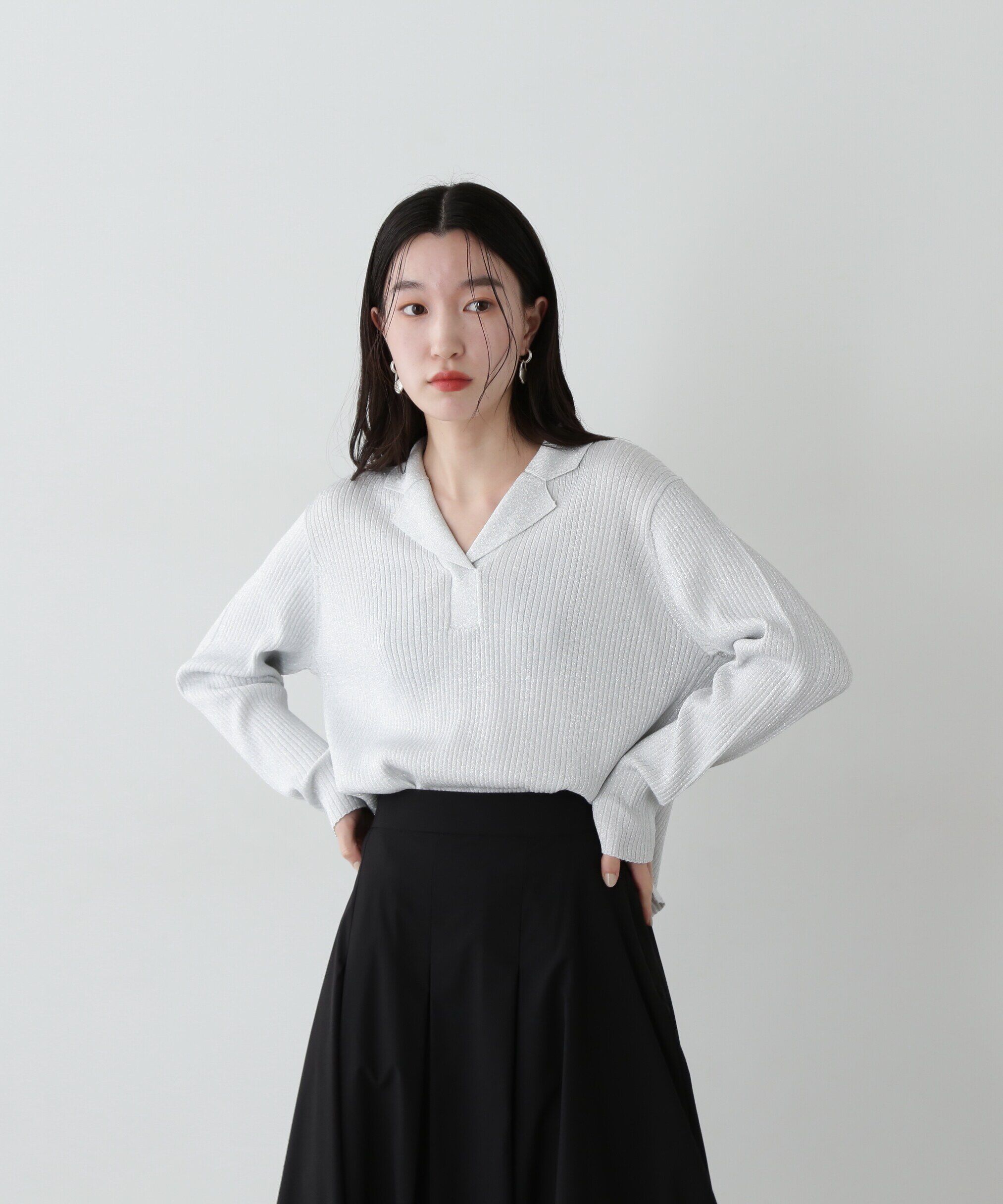  「ラメリブカイキンニット」|ニット・セーター|