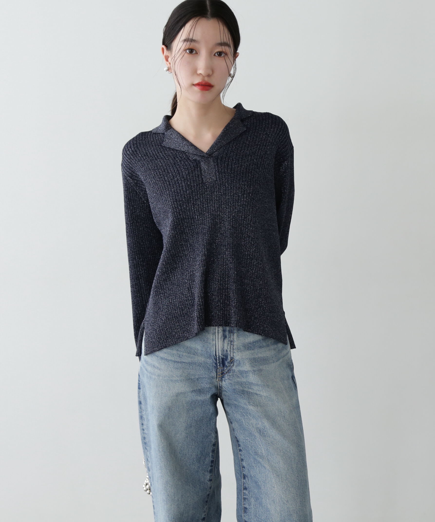  「ラメリブカイキンニット」|ニット・セーター|