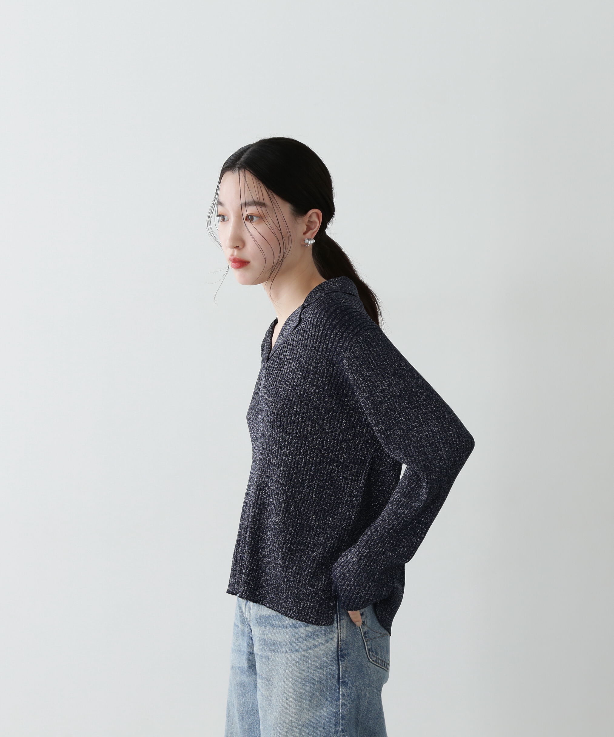  「ラメリブカイキンニット」|ニット・セーター|