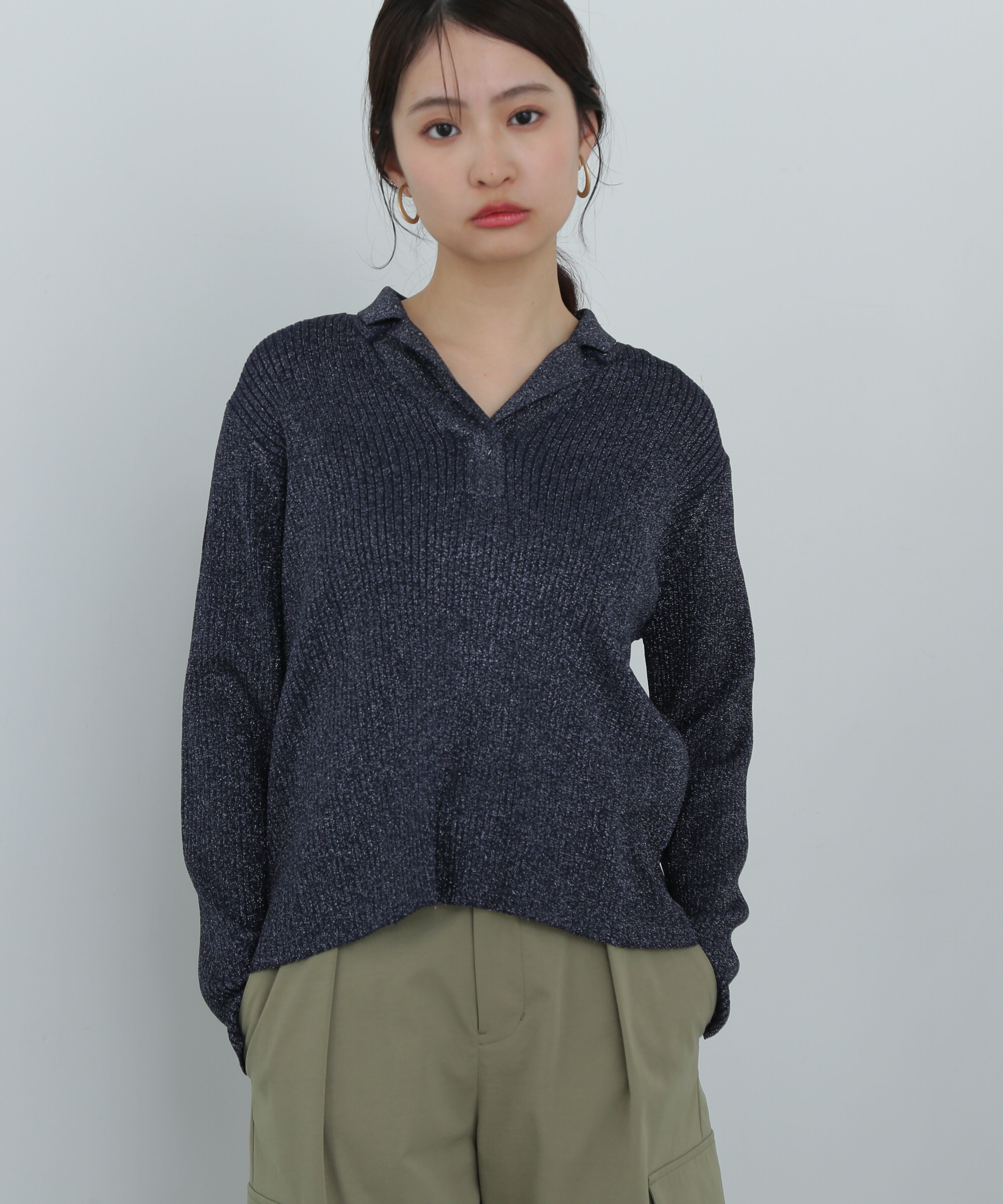  「ラメリブカイキンニット」|ニット・セーター|