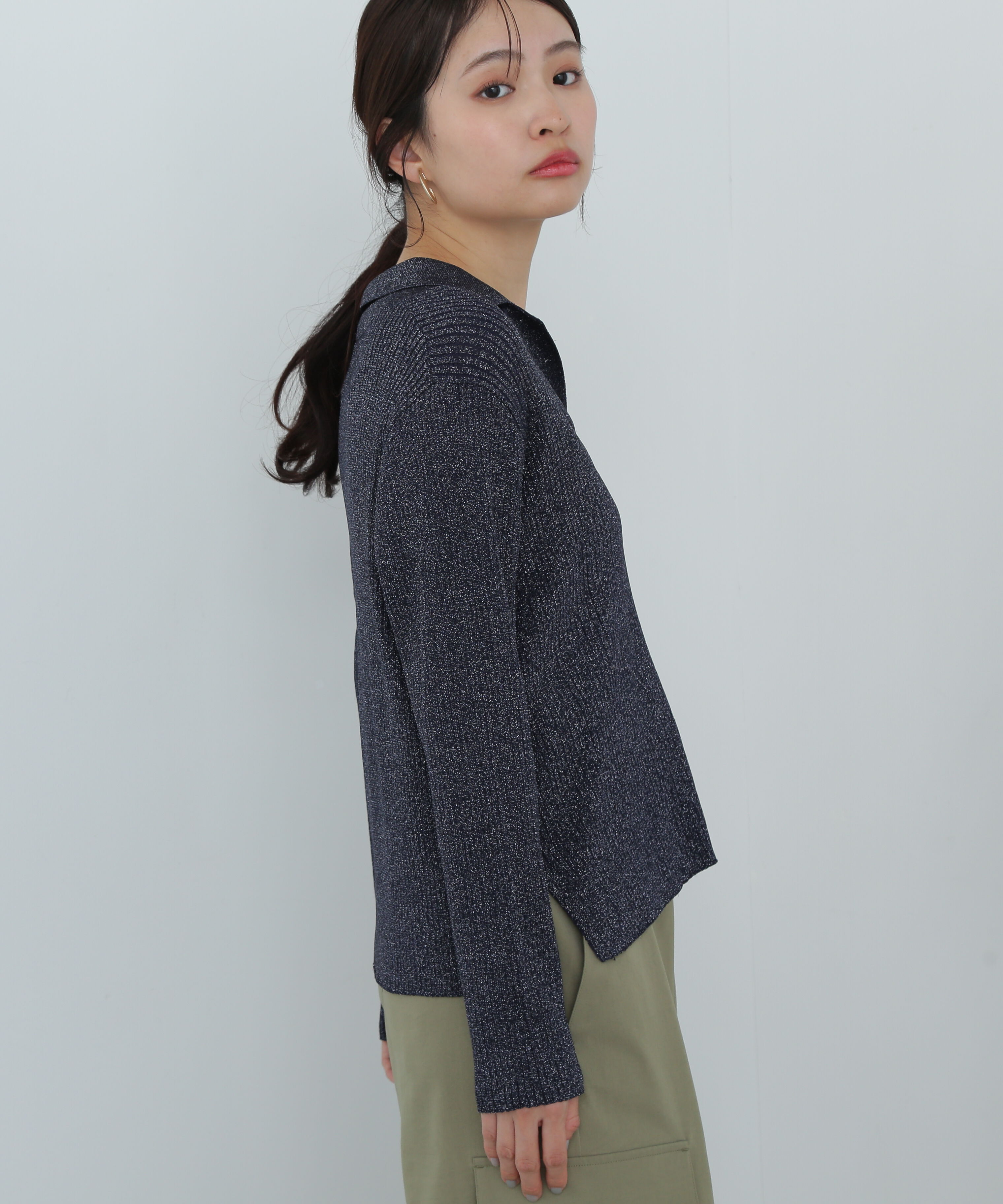  「ラメリブカイキンニット」|ニット・セーター|