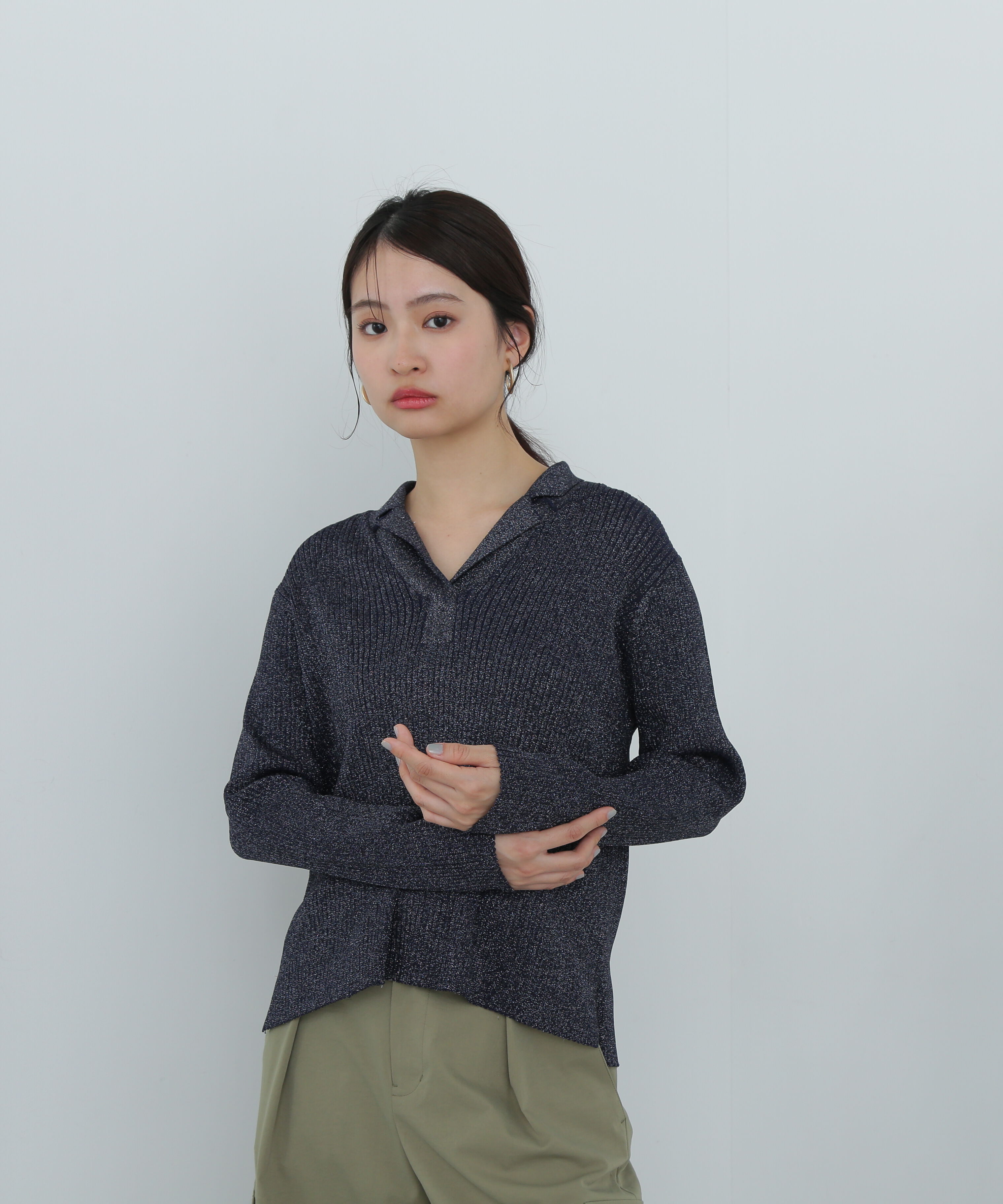  「ラメリブカイキンニット」|ニット・セーター|