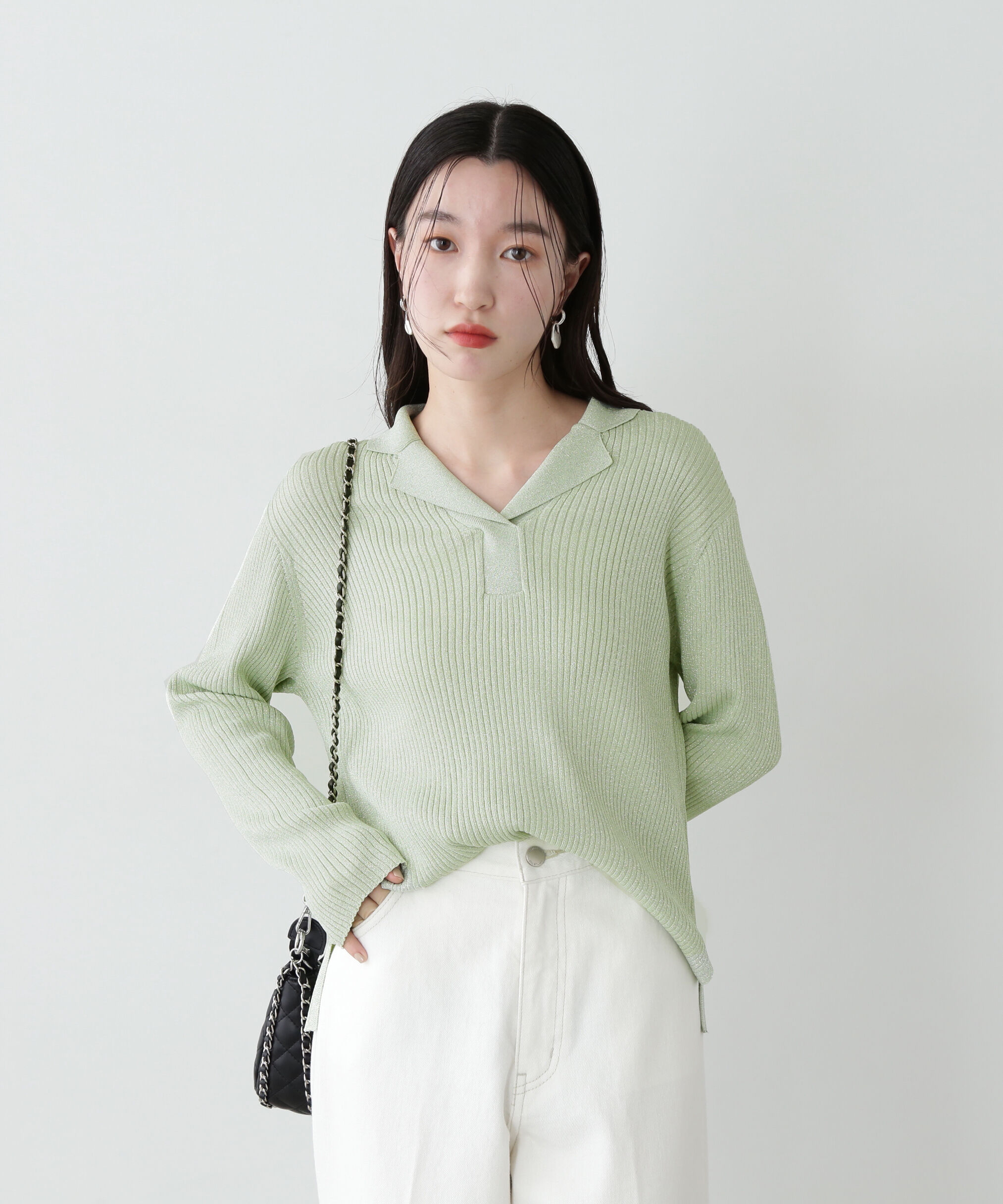  「ラメリブカイキンニット」|ニット・セーター|