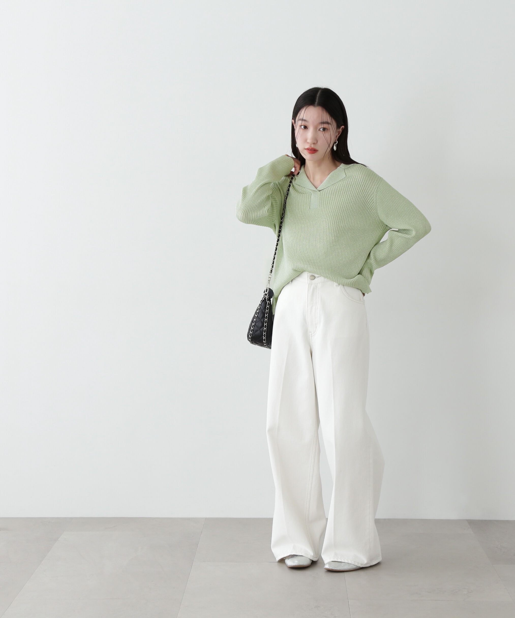  「ラメリブカイキンニット」|ニット・セーター|