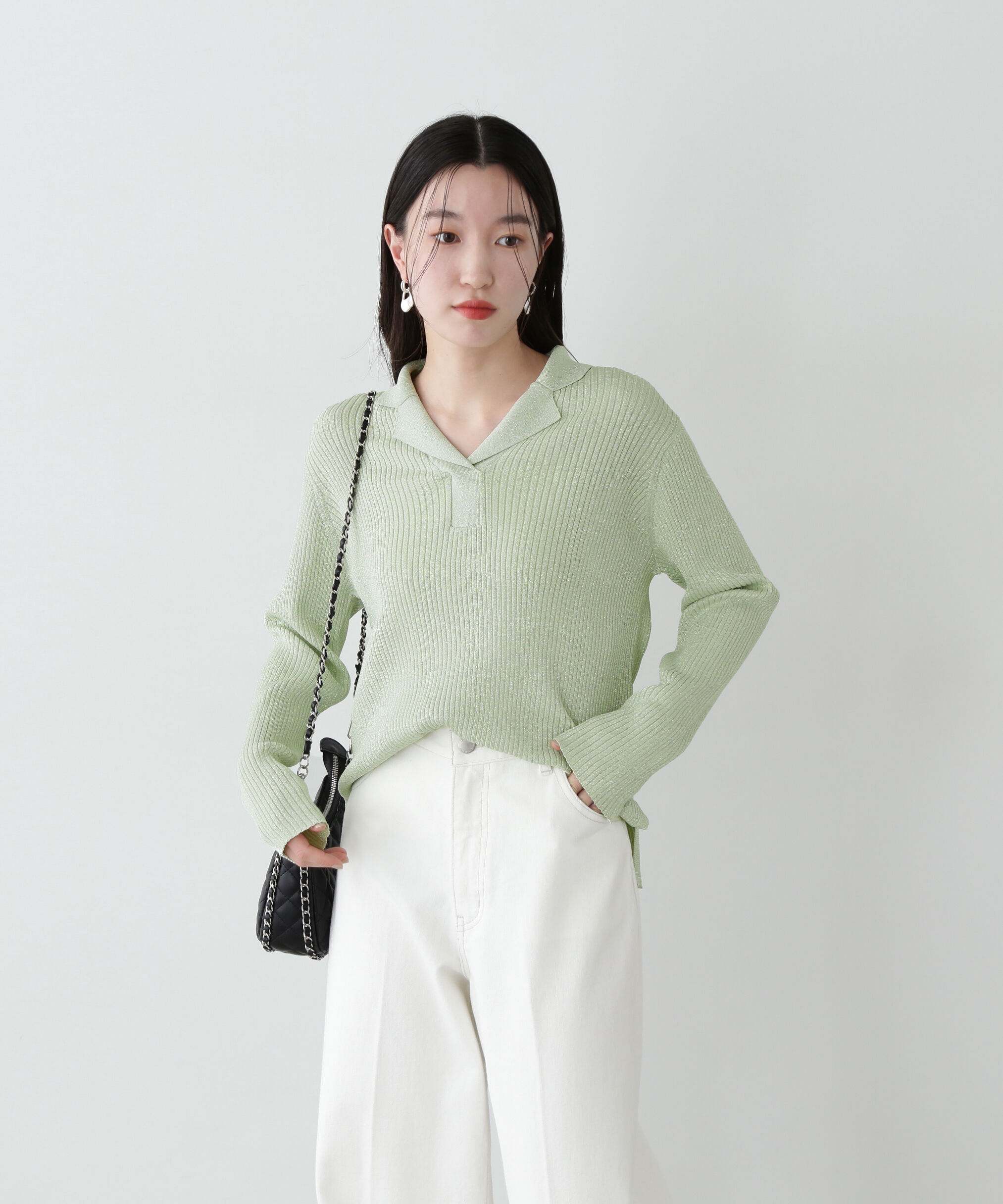  「ラメリブカイキンニット」|ニット・セーター|