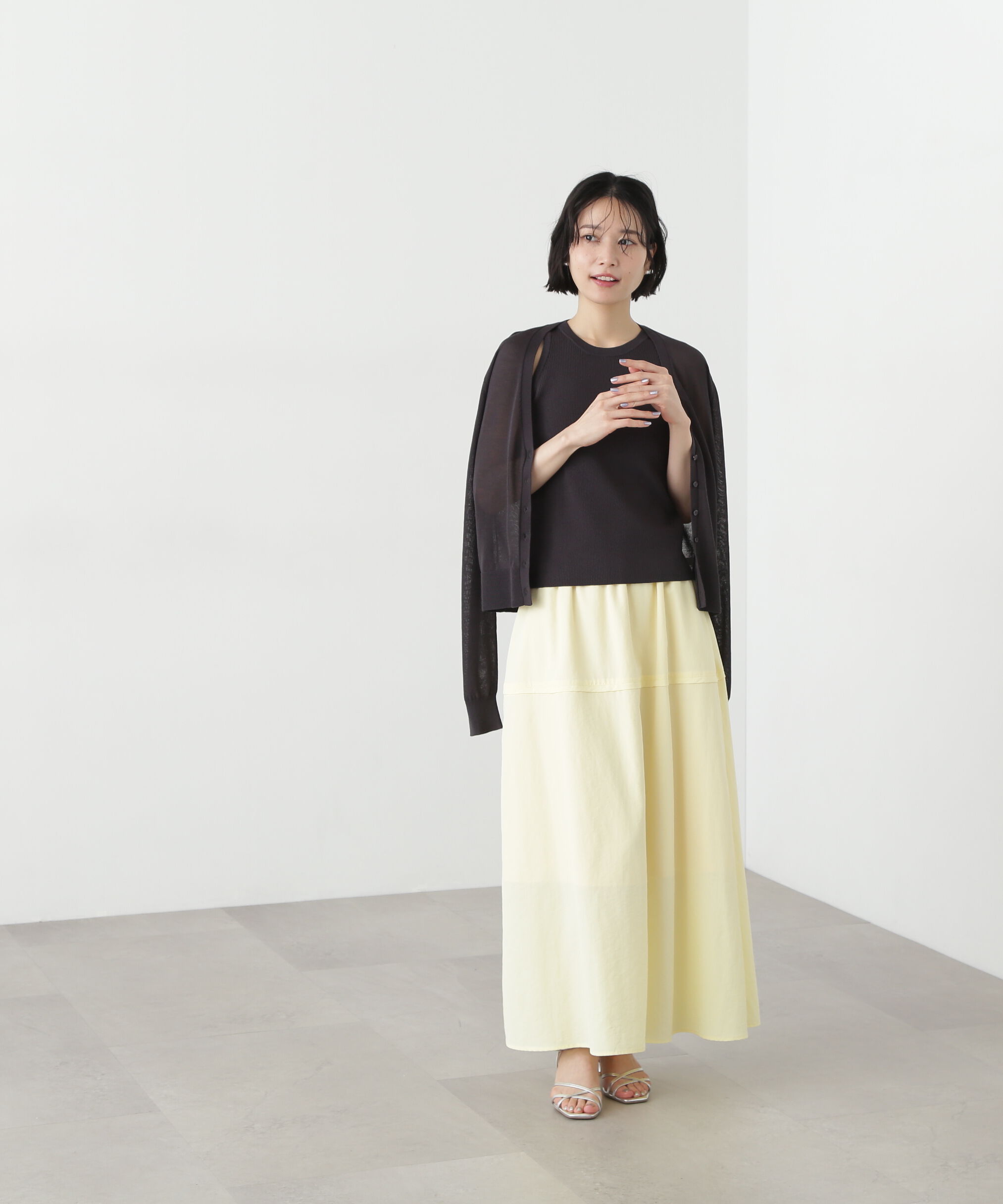  「アメスリタンク&times;シアーカーディガンセット」|ニット・セーター|