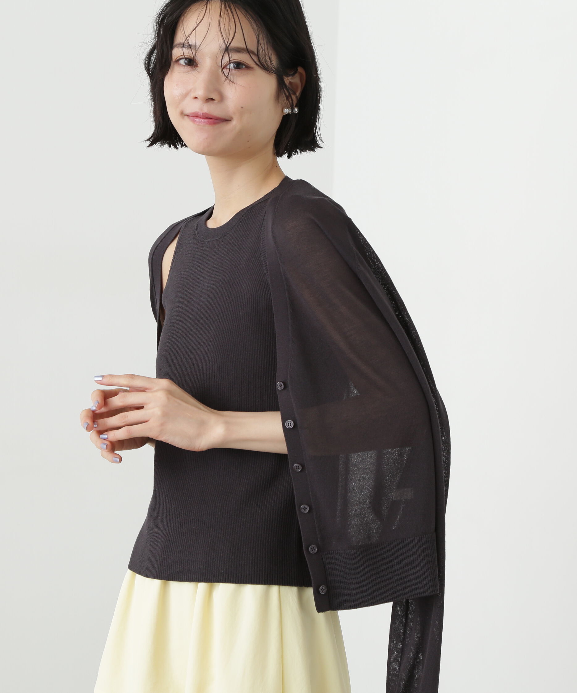  「アメスリタンク&times;シアーカーディガンセット」|ニット・セーター|