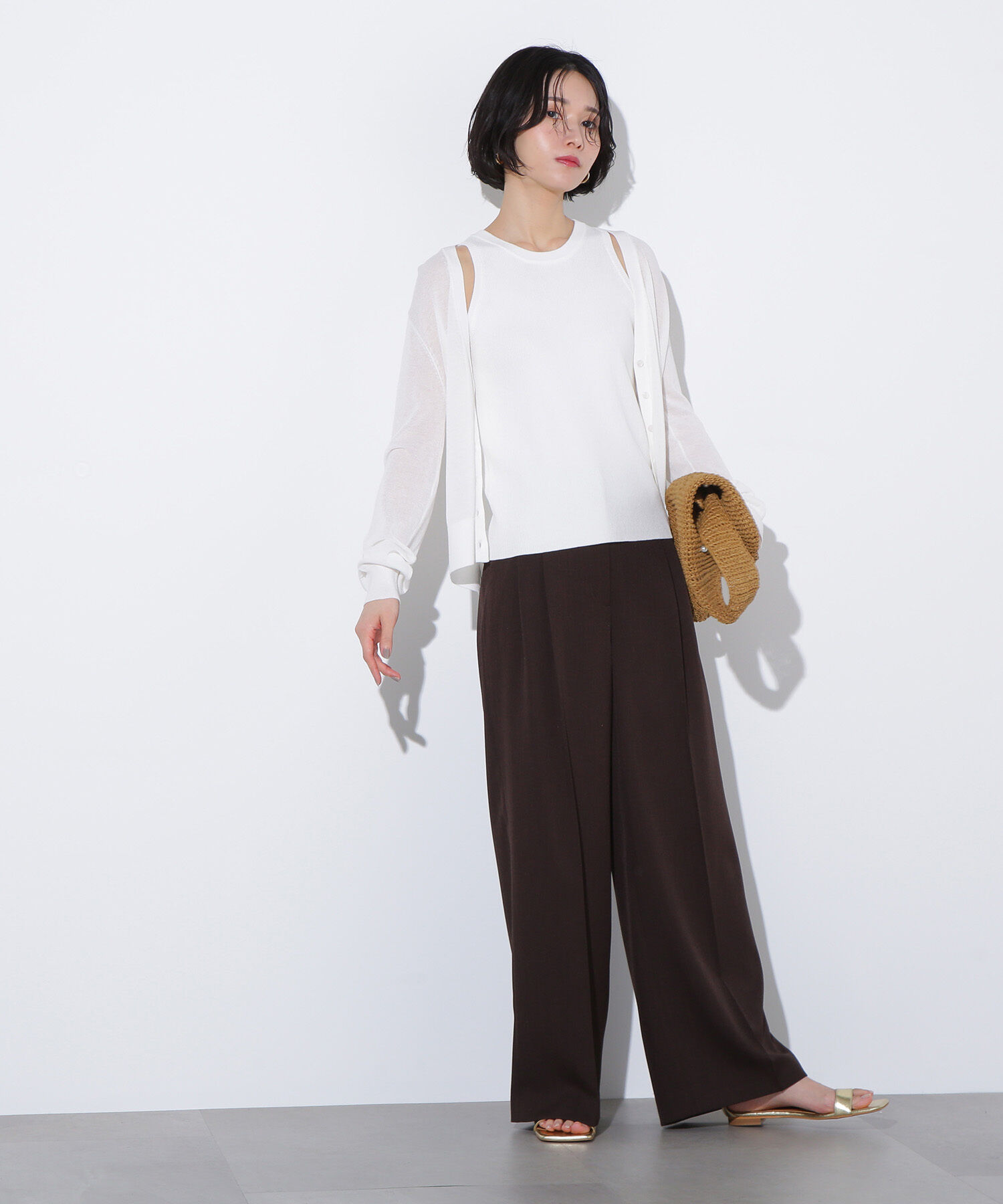  「アメスリタンク&times;シアーカーディガンセット」|ニット・セーター|