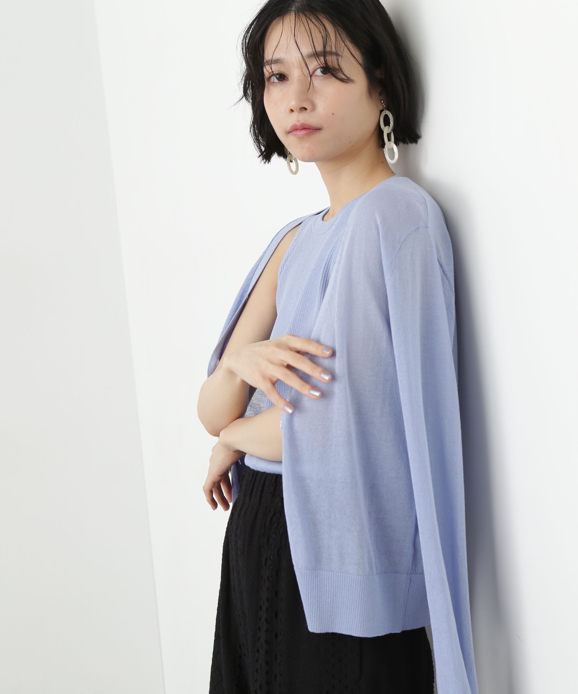  「アメスリタンク&times;シアーカーディガンセット」|ニット・セーター|