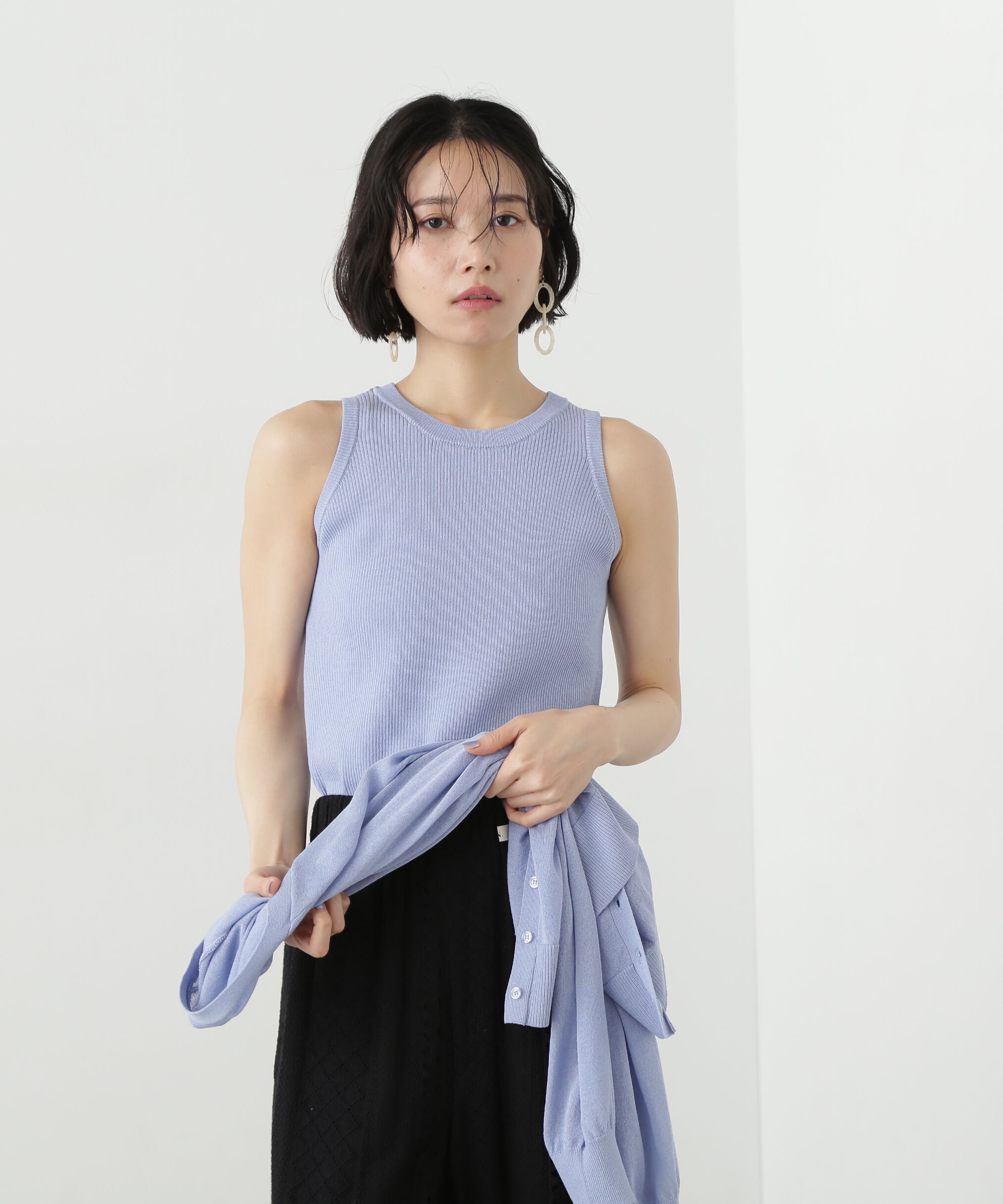  「アメスリタンク&times;シアーカーディガンセット」|ニット・セーター|