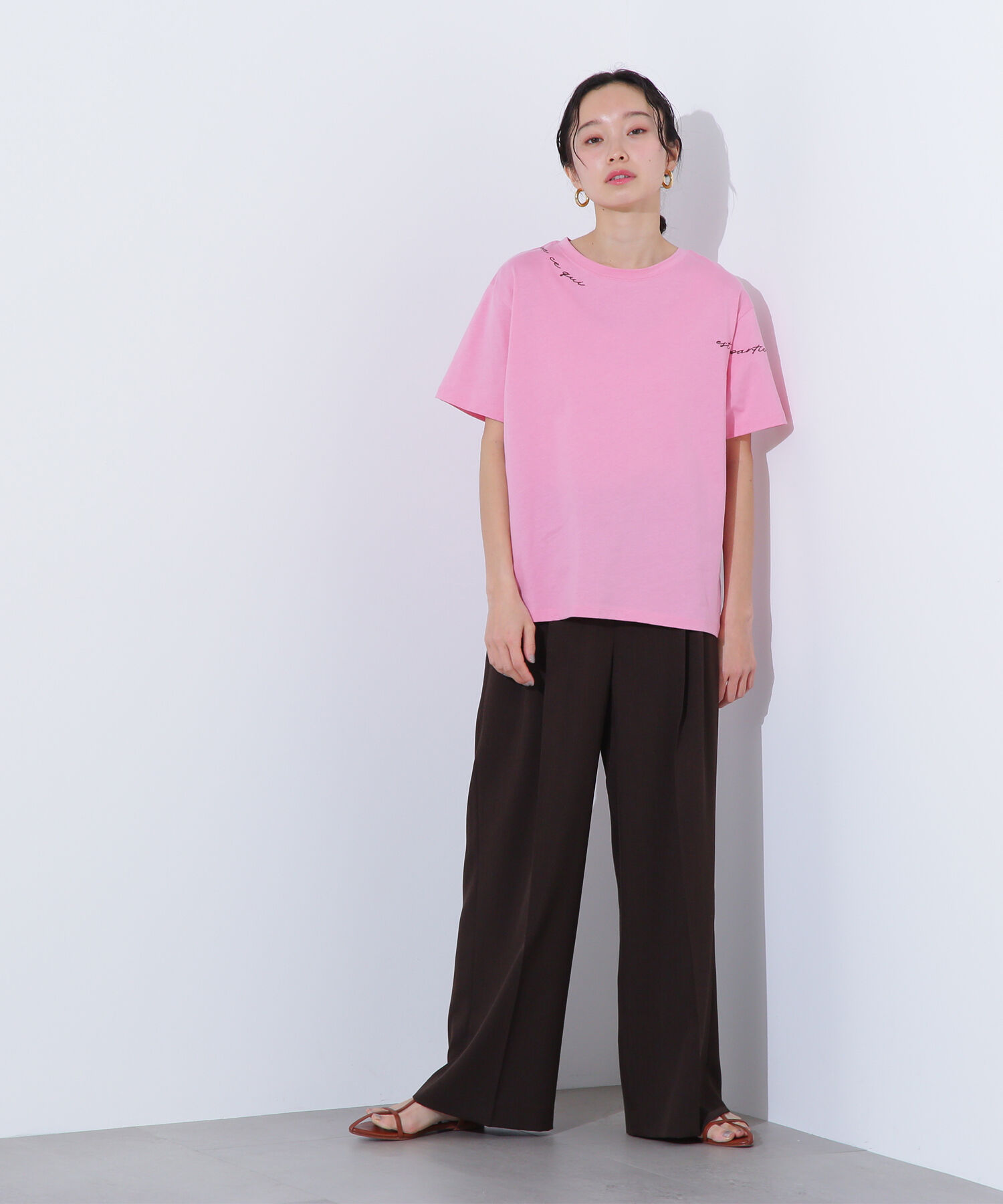  「ロゴ刺繍カットソー」|Tシャツ・カットソー|