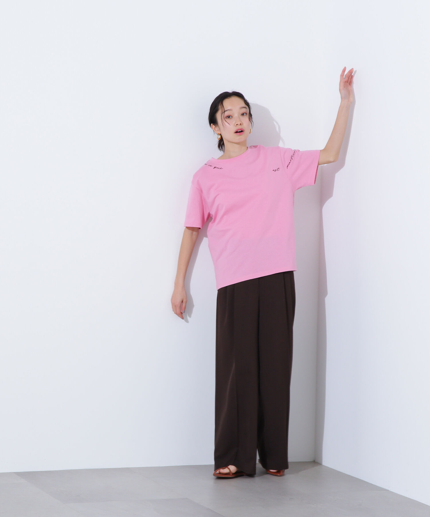  「ロゴ刺繍カットソー」|Tシャツ・カットソー|