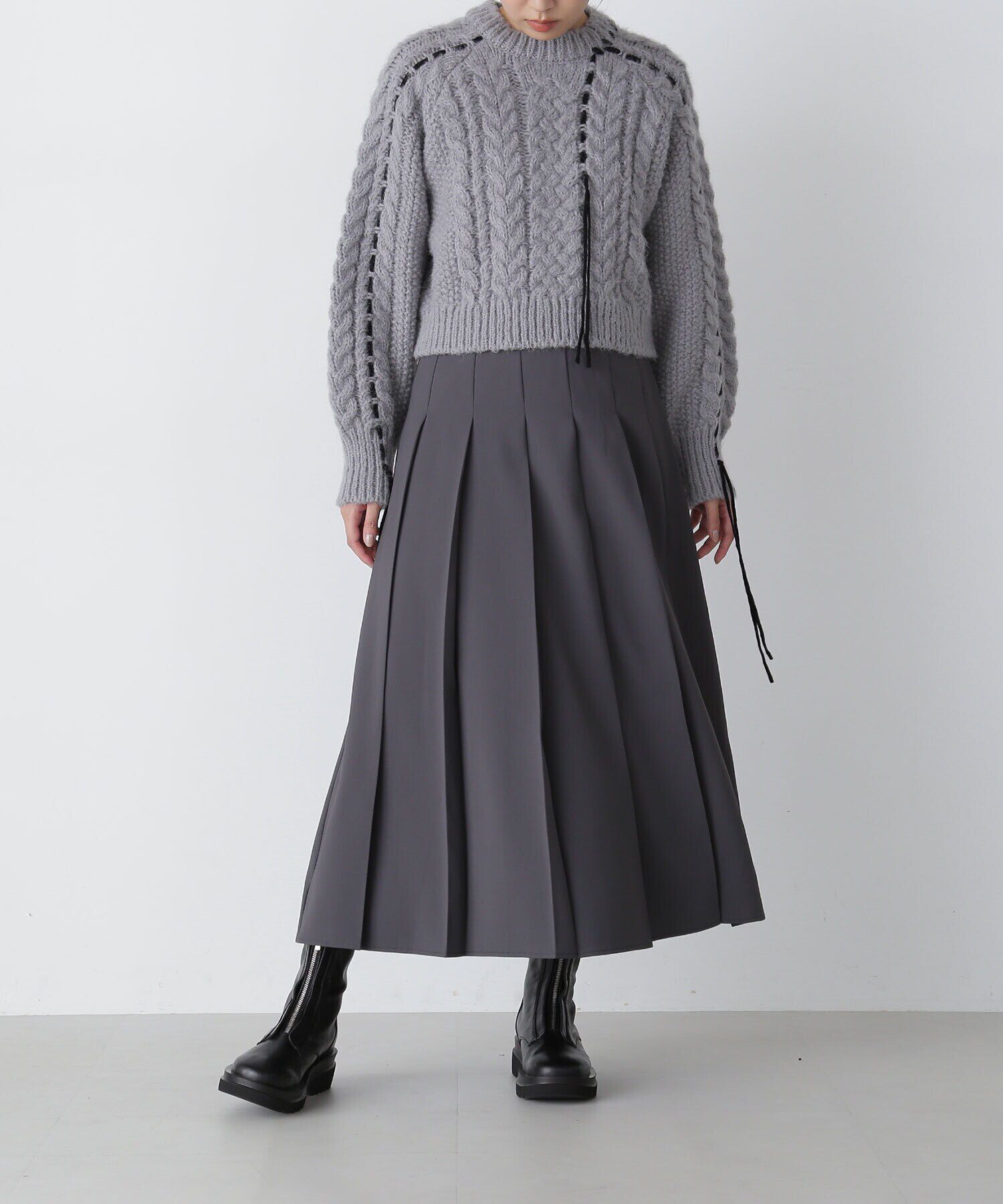  「プリーツスリットスカート」|スカート|