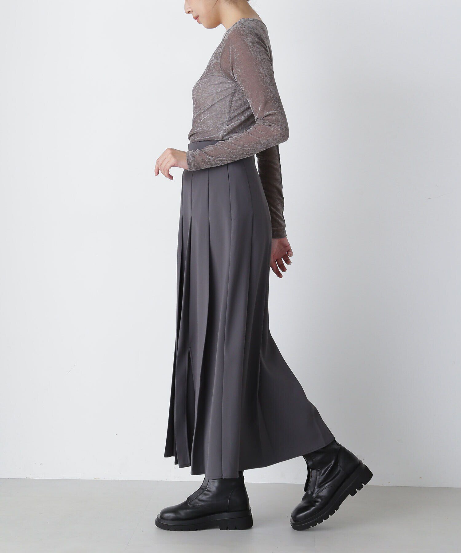  「プリーツスリットスカート」|スカート|