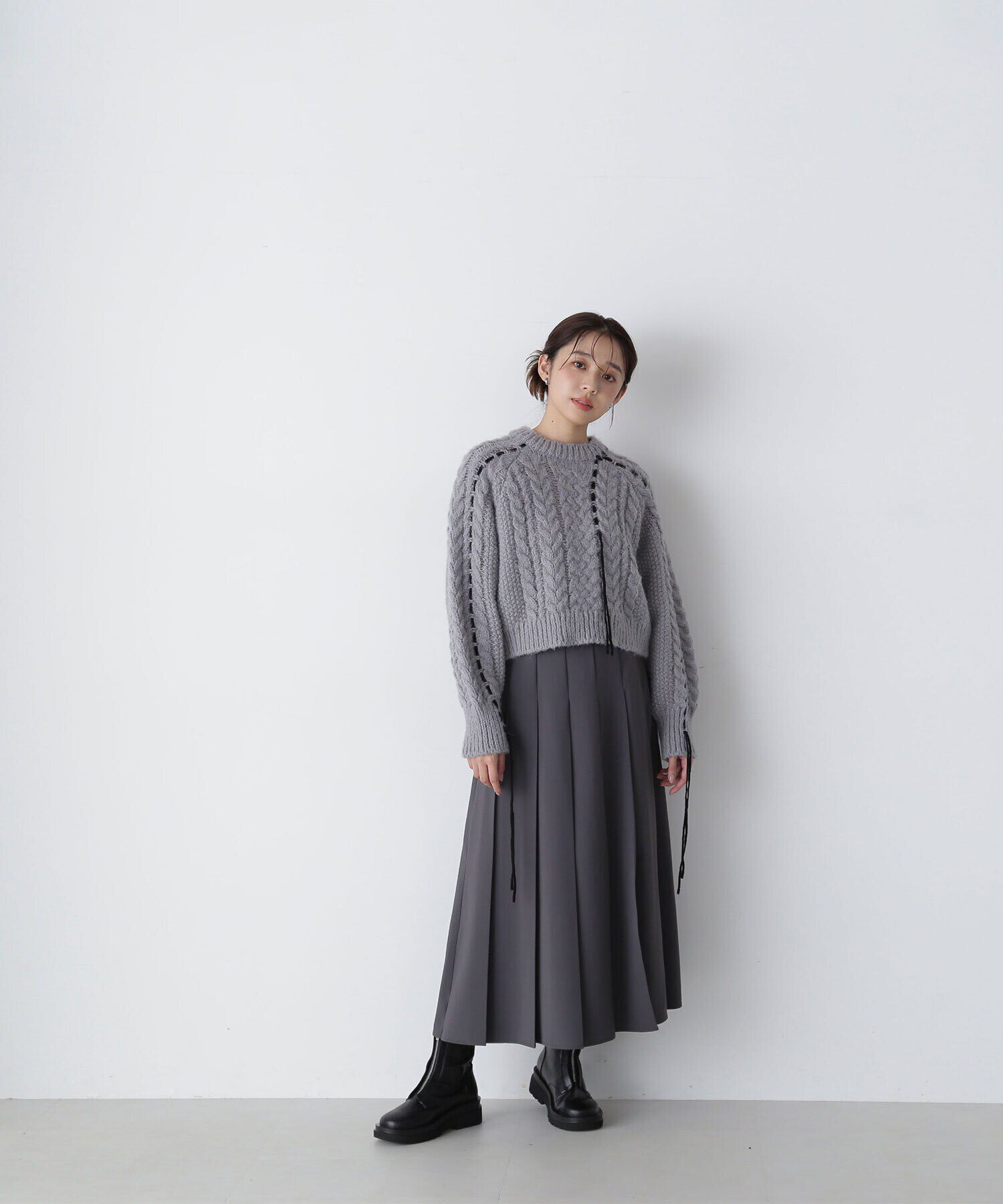  「プリーツスリットスカート」|スカート|