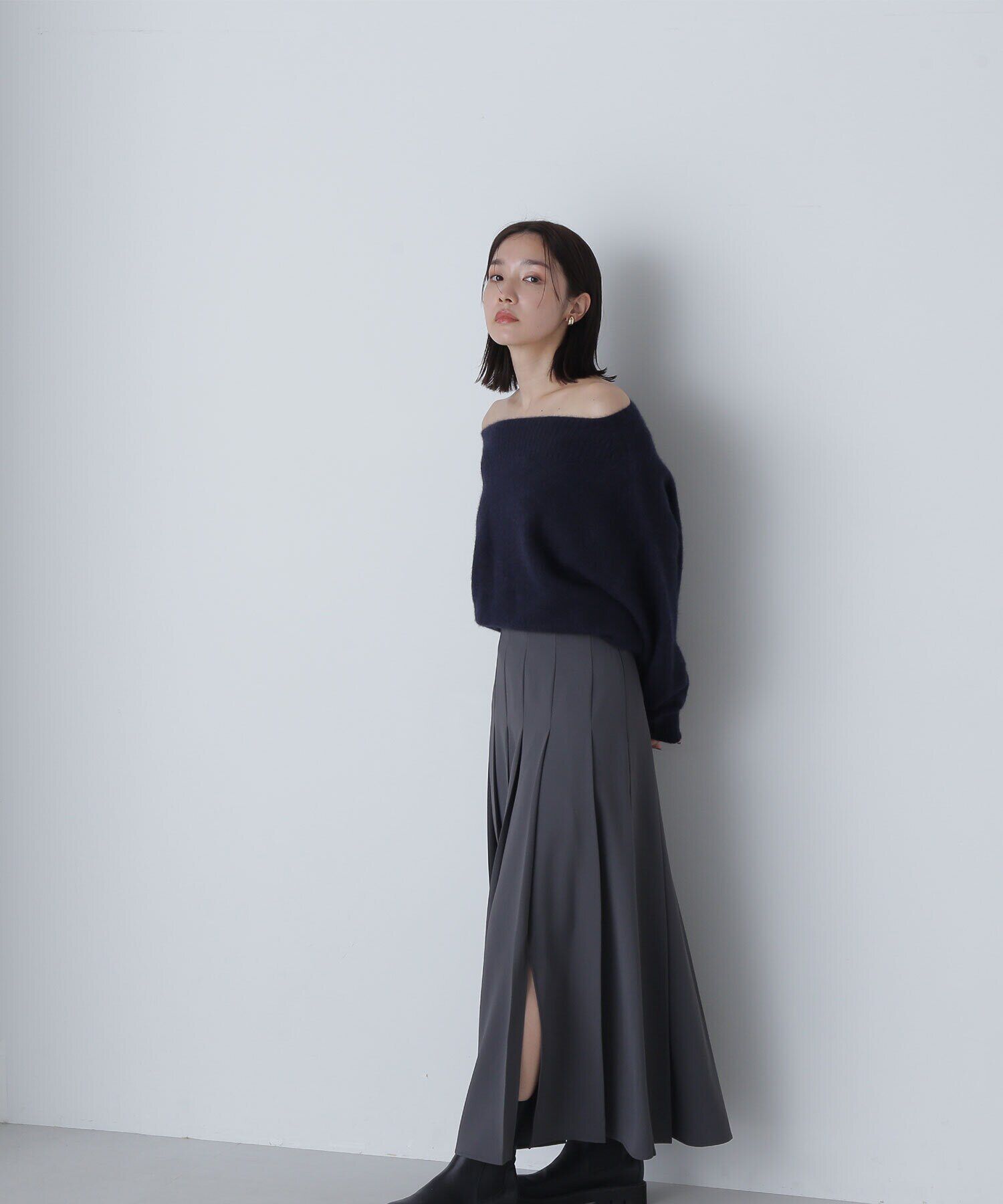  「プリーツスリットスカート」|スカート|