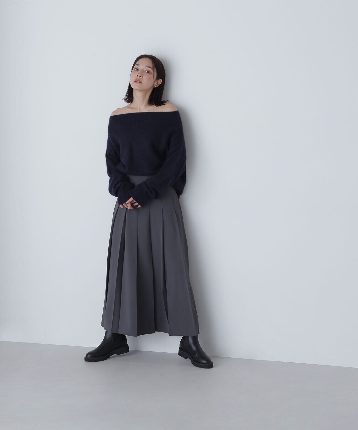  「プリーツスリットスカート」|スカート|