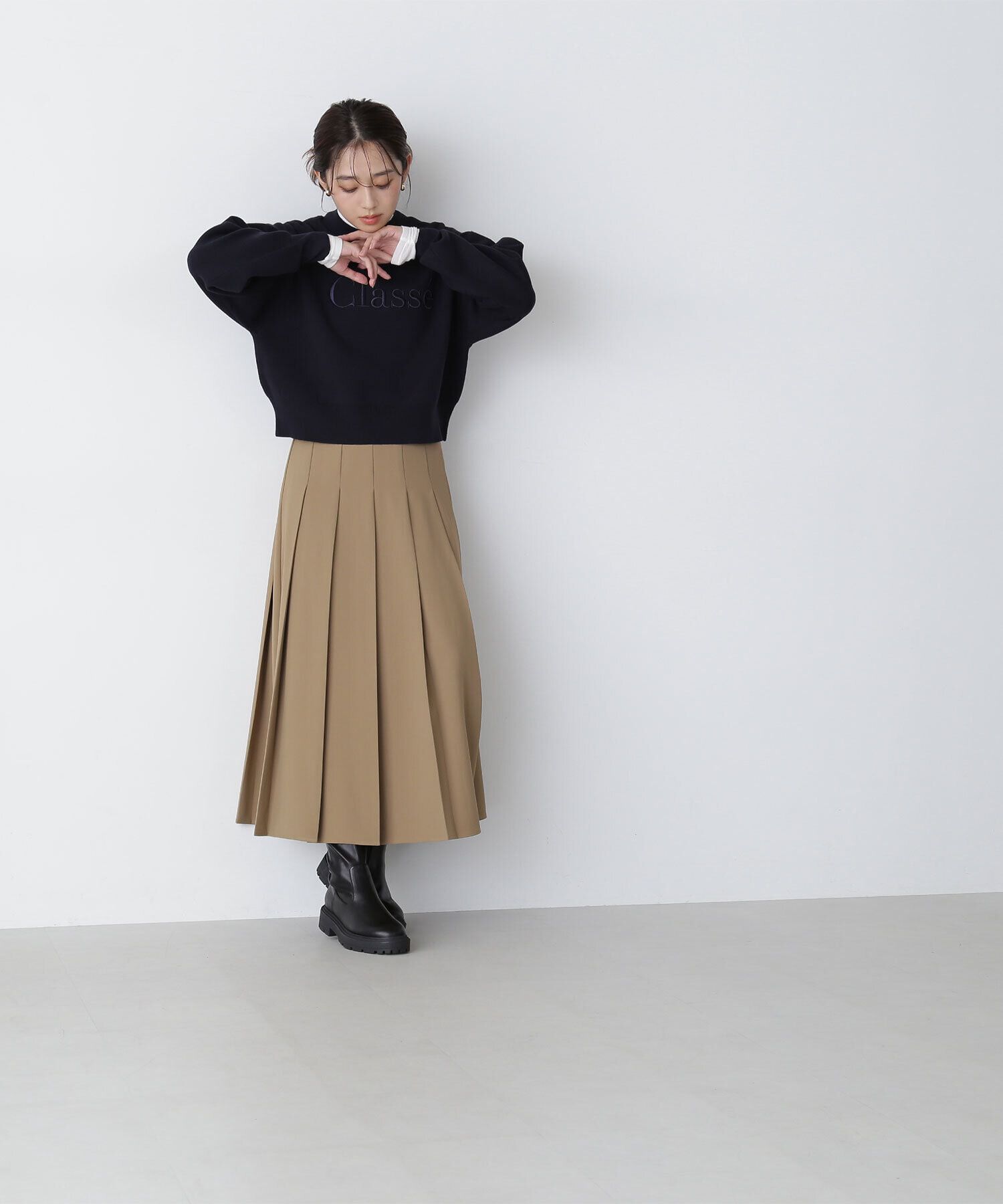  「プリーツスリットスカート」|スカート|