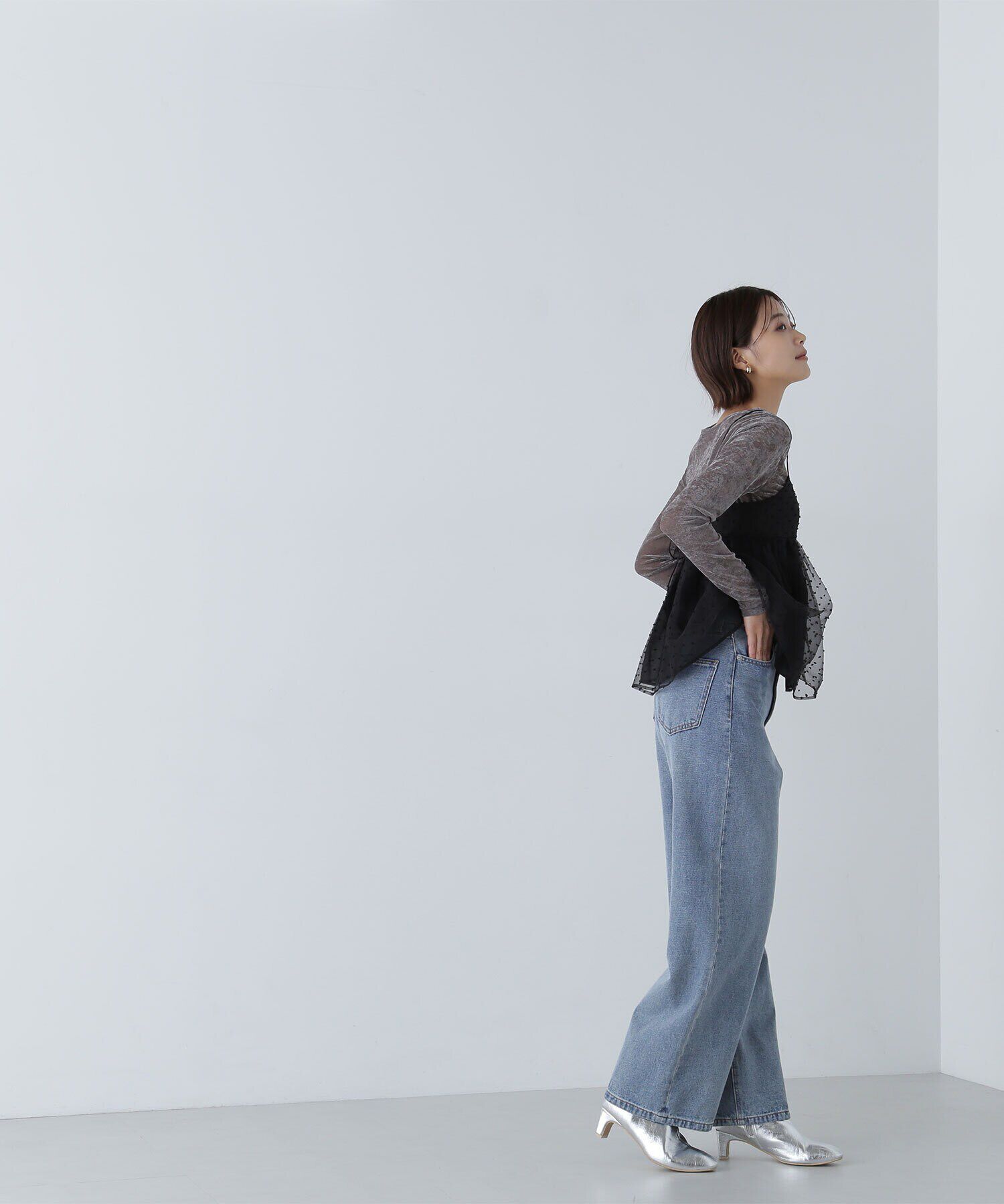  「ドットシアーキャミソール」|シャツ・ブラウス|