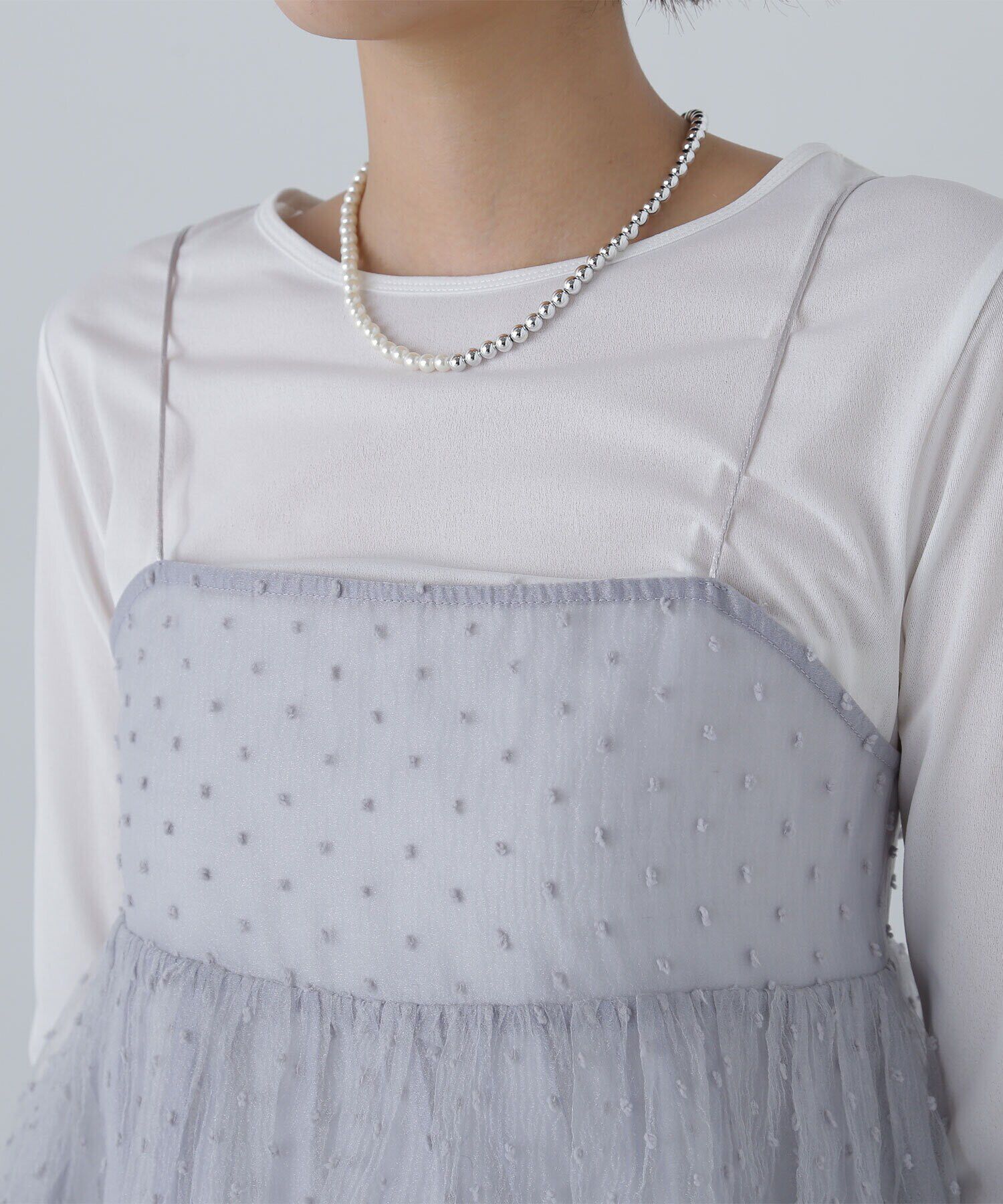  「ドットシアーキャミソール」|シャツ・ブラウス|