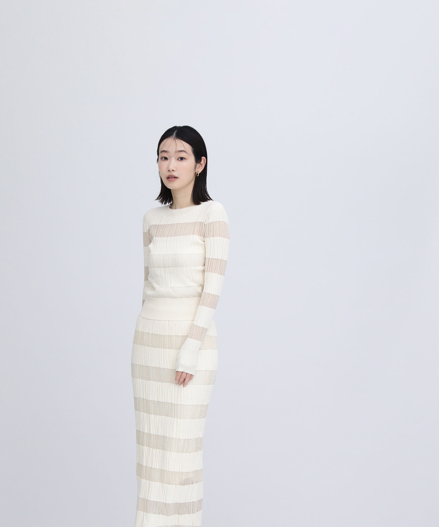  「ウェーブシアーボーダー SETUP ニット」|ニット・セーター|