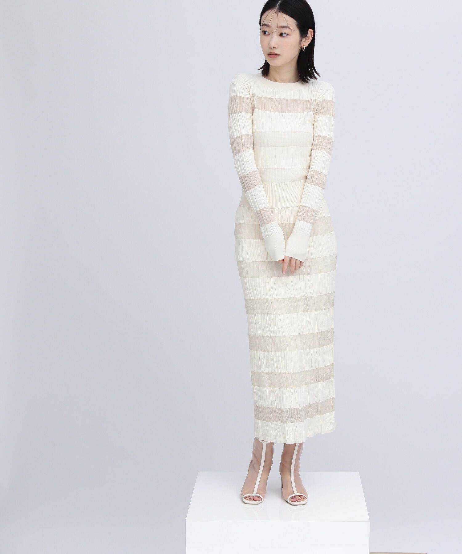  「ウェーブシアーボーダー SETUP ニット」|ニット・セーター|