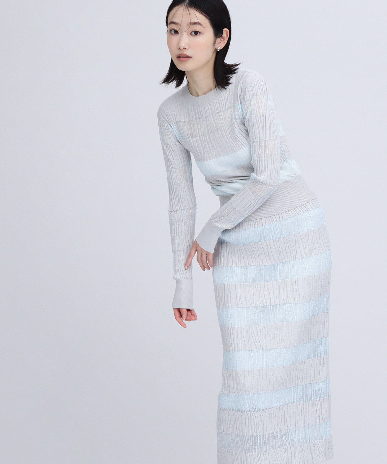  「ウェーブシアーボーダー SETUP ニット」|ニット・セーター|