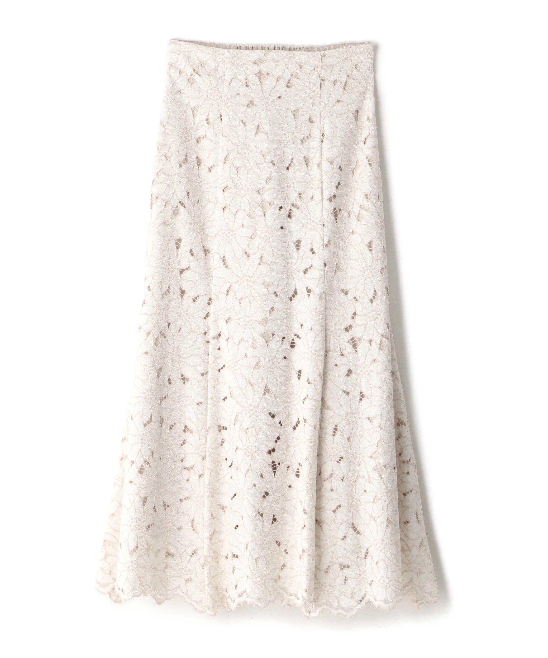  「バイカラーレースマーメイドスカート」|スカート|