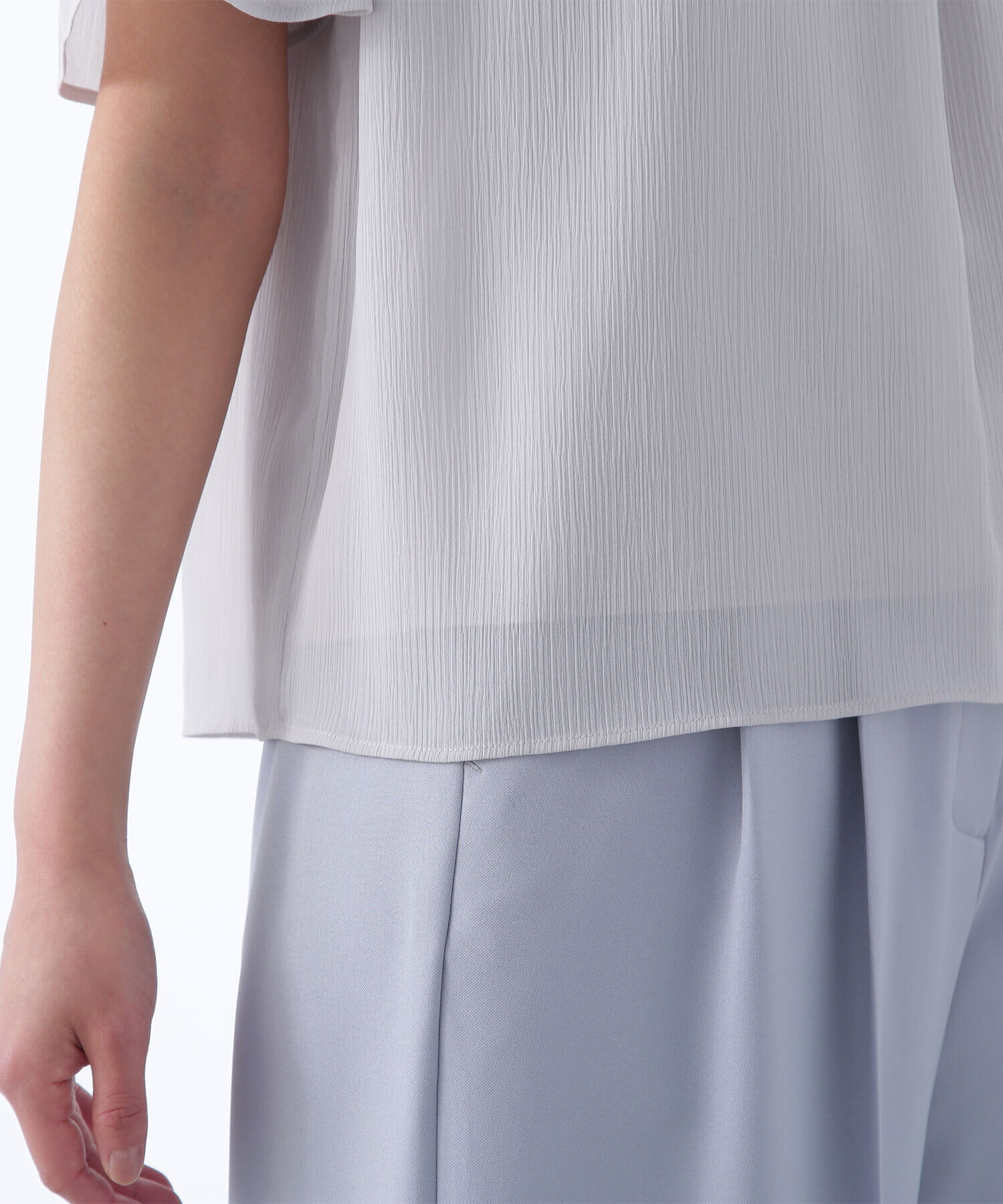  「楊柳フレアスリーブブラウス」|シャツ・ブラウス|