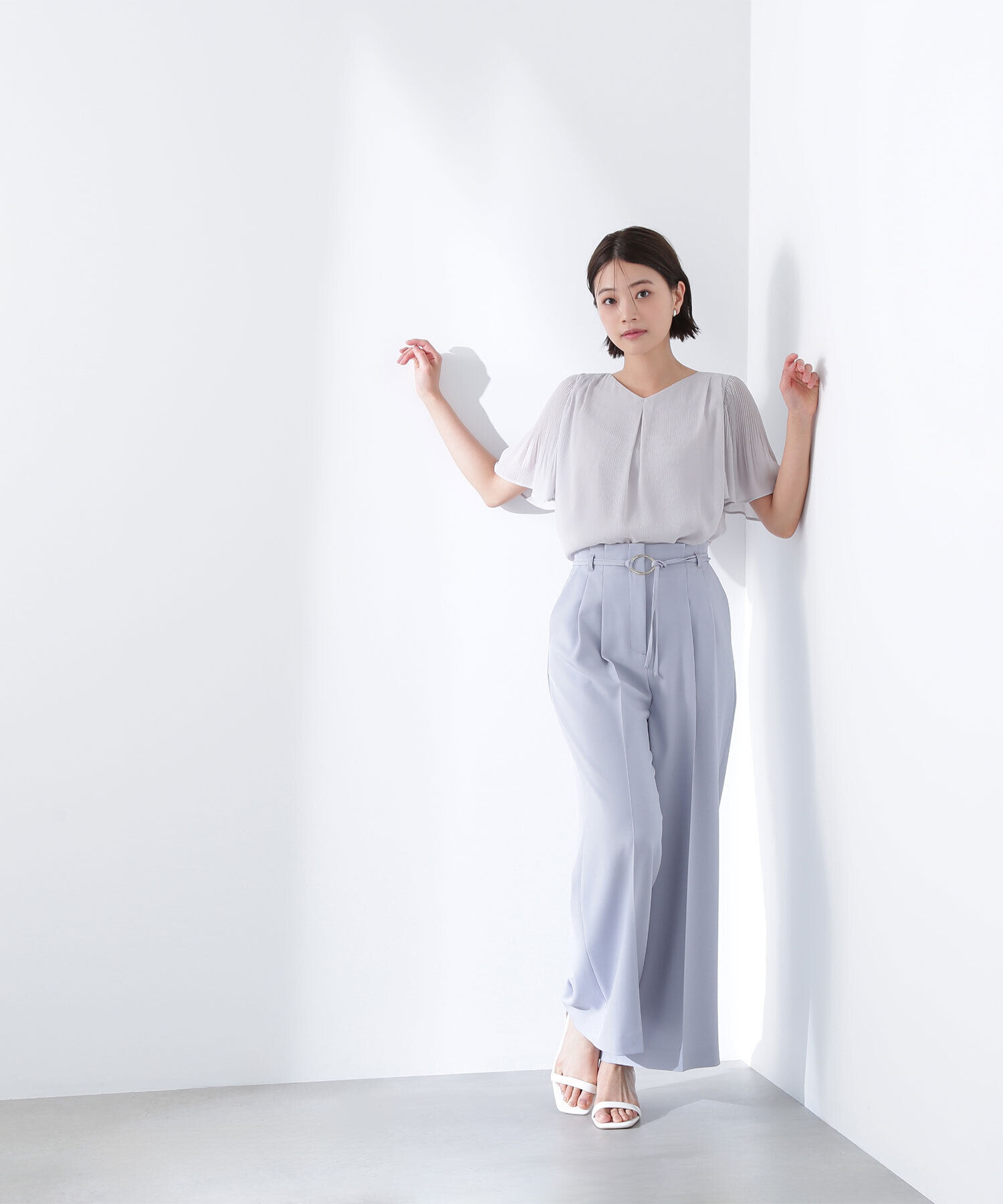  「楊柳フレアスリーブブラウス」|シャツ・ブラウス|