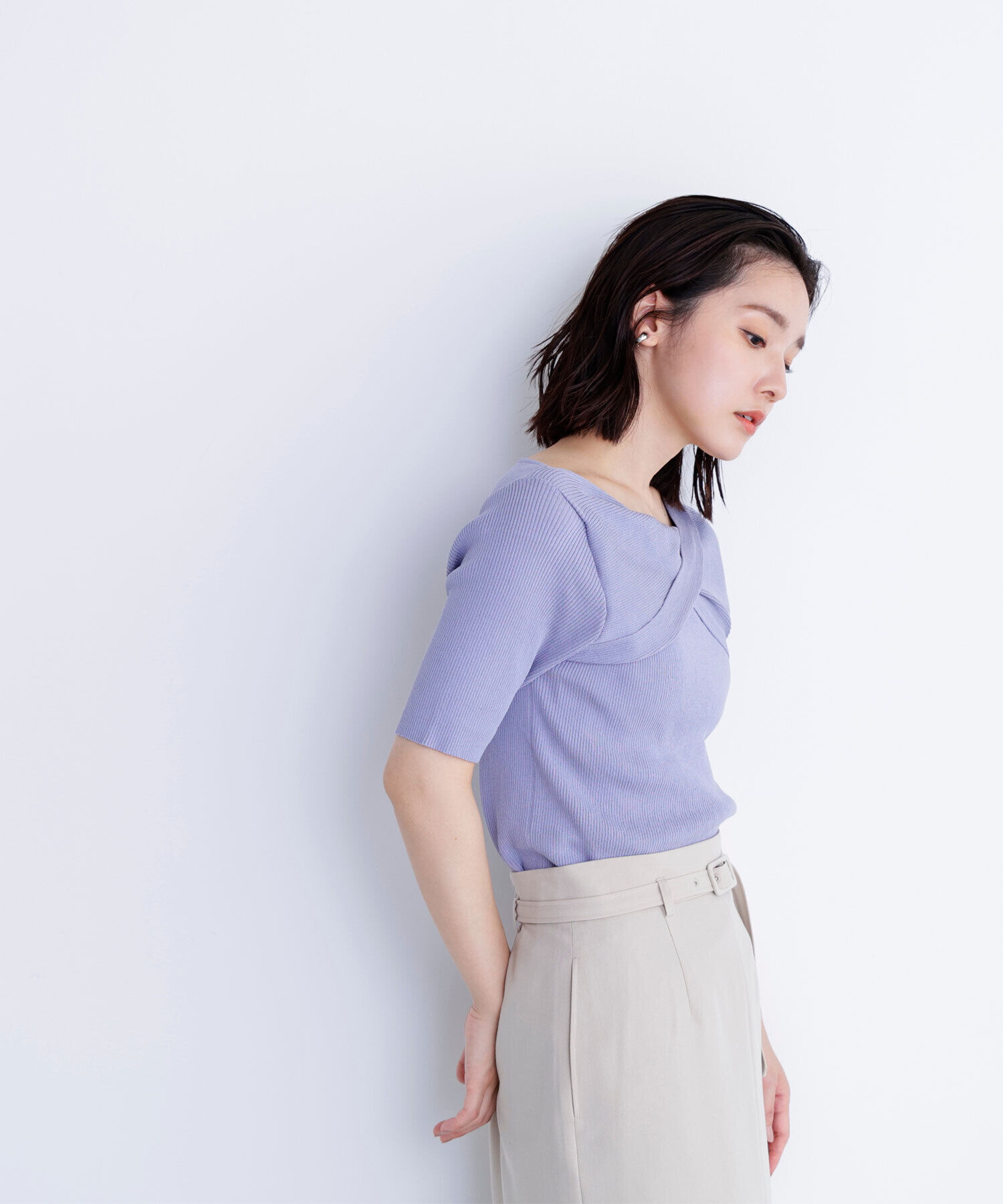  「ツイストドレープニット」|ニット・セーター|