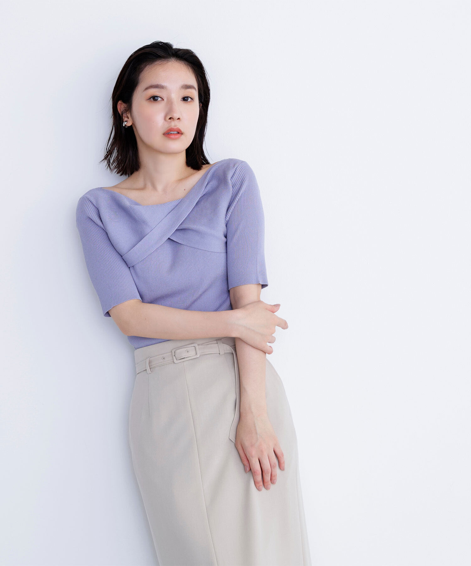  「ツイストドレープニット」|ニット・セーター|