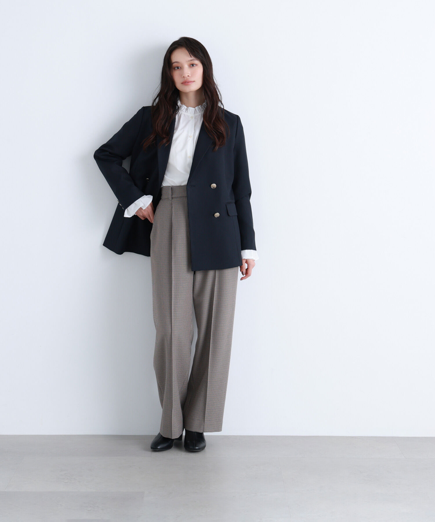  「フリルカフスハイネックブラウス」|シャツ・ブラウス|