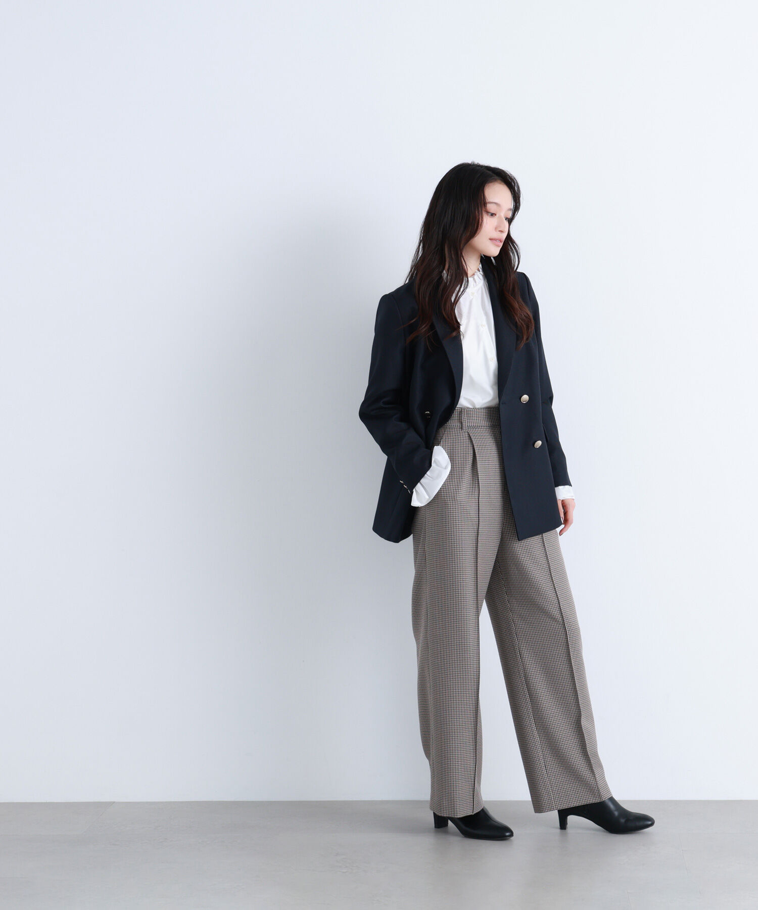  「フリルカフスハイネックブラウス」|シャツ・ブラウス|