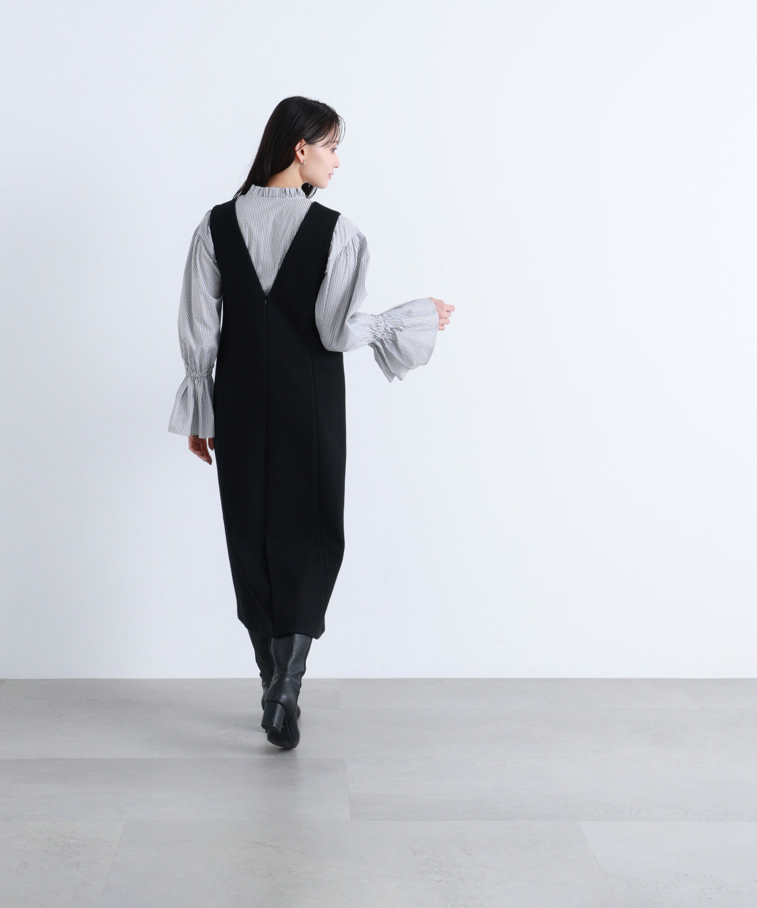  「フリルカフスハイネックブラウス」|シャツ・ブラウス|